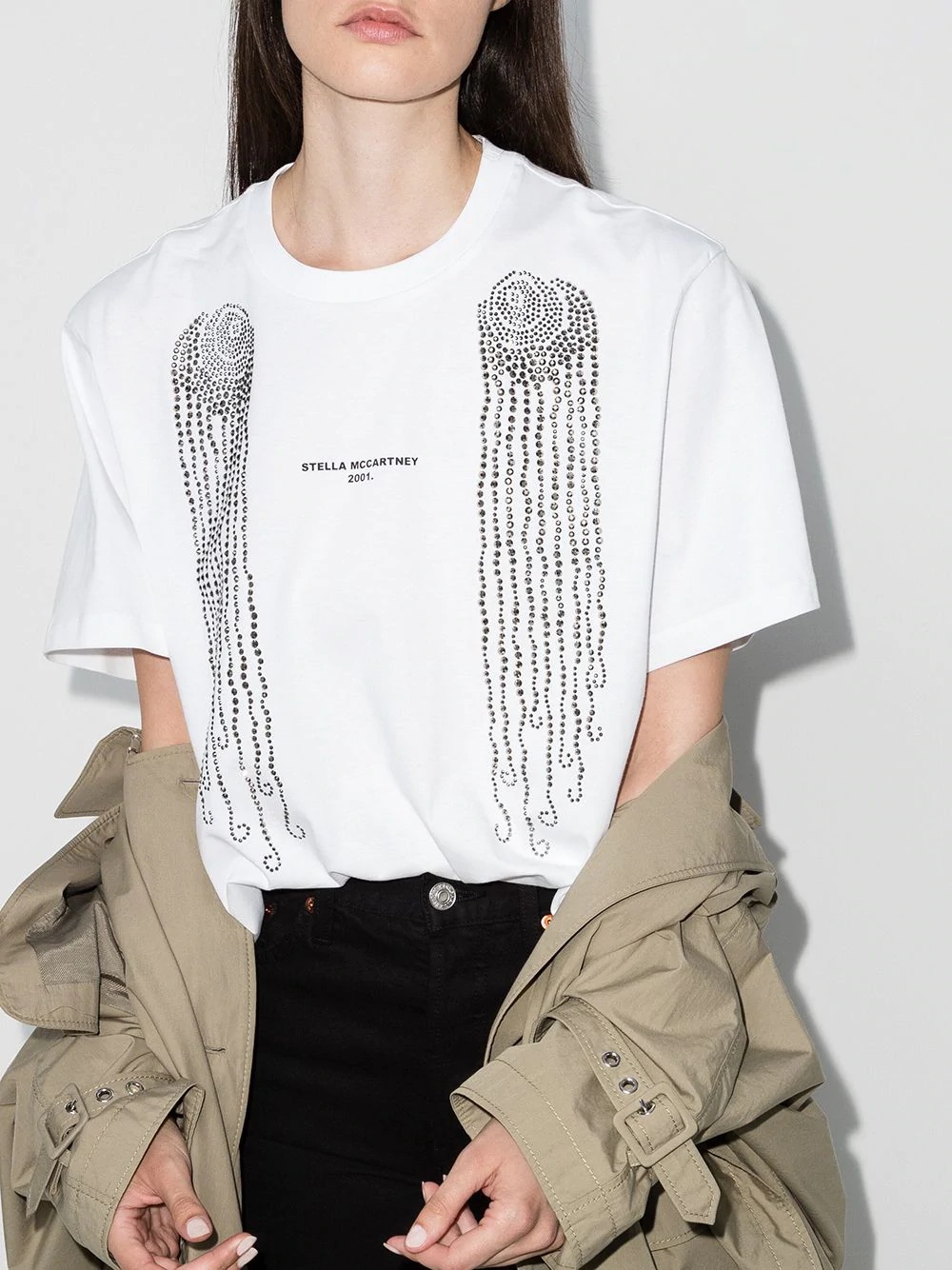 embellished logo-print t-shirt - 2