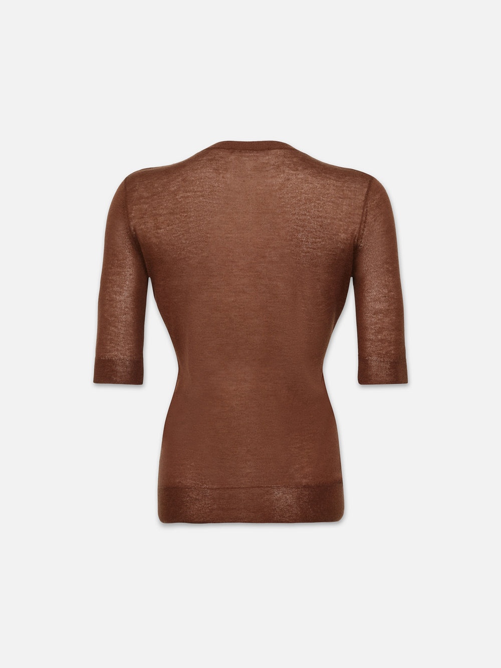 Slim Elbow Sleeve Crew in Camel - 3