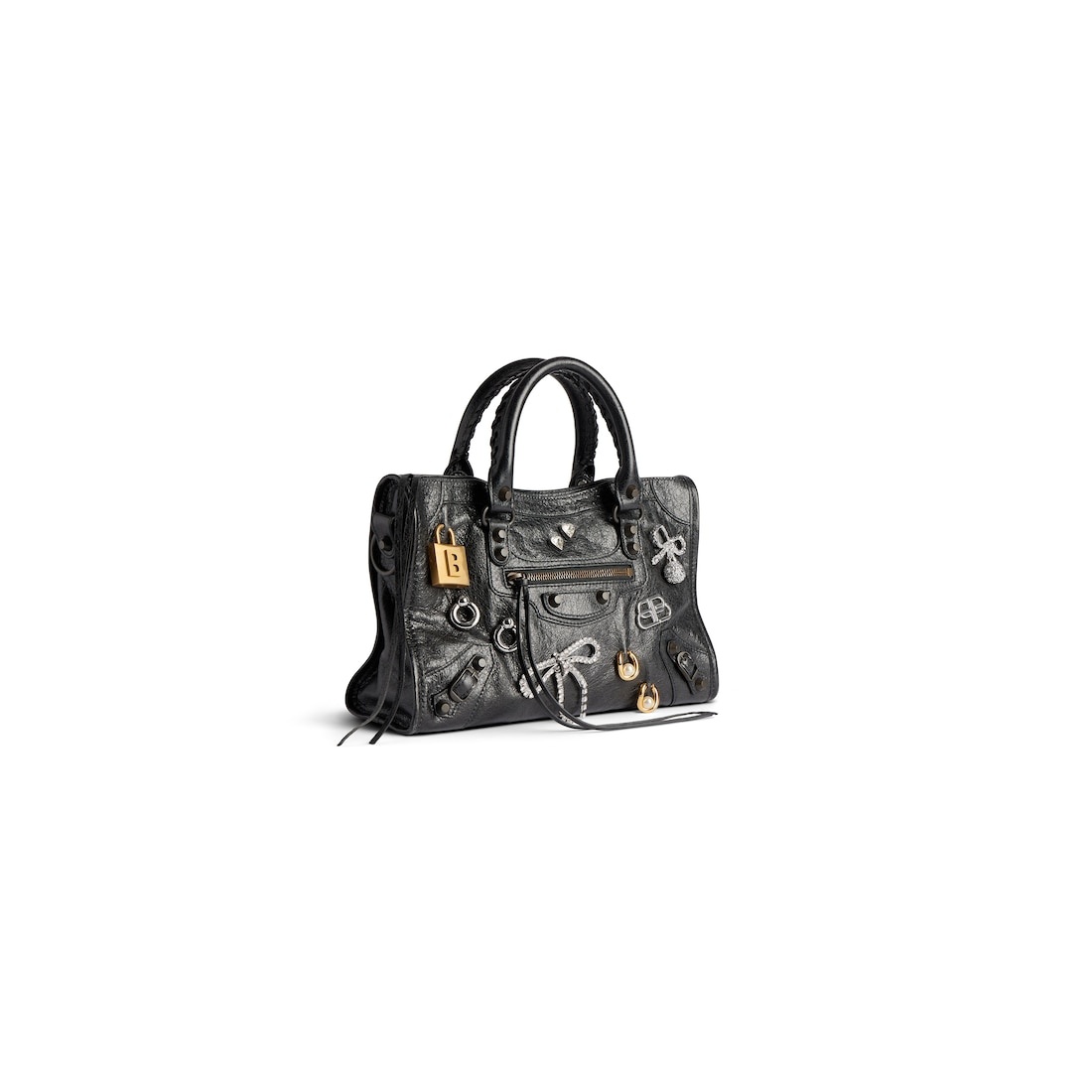 Women's Le City Small Bag With Pins in Black - 2