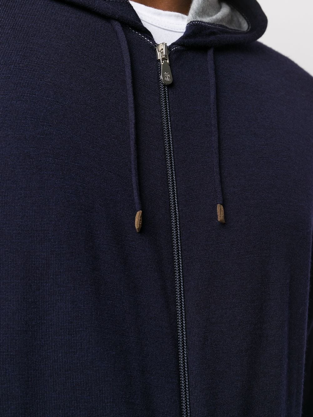 zip-up wool hoodie - 5