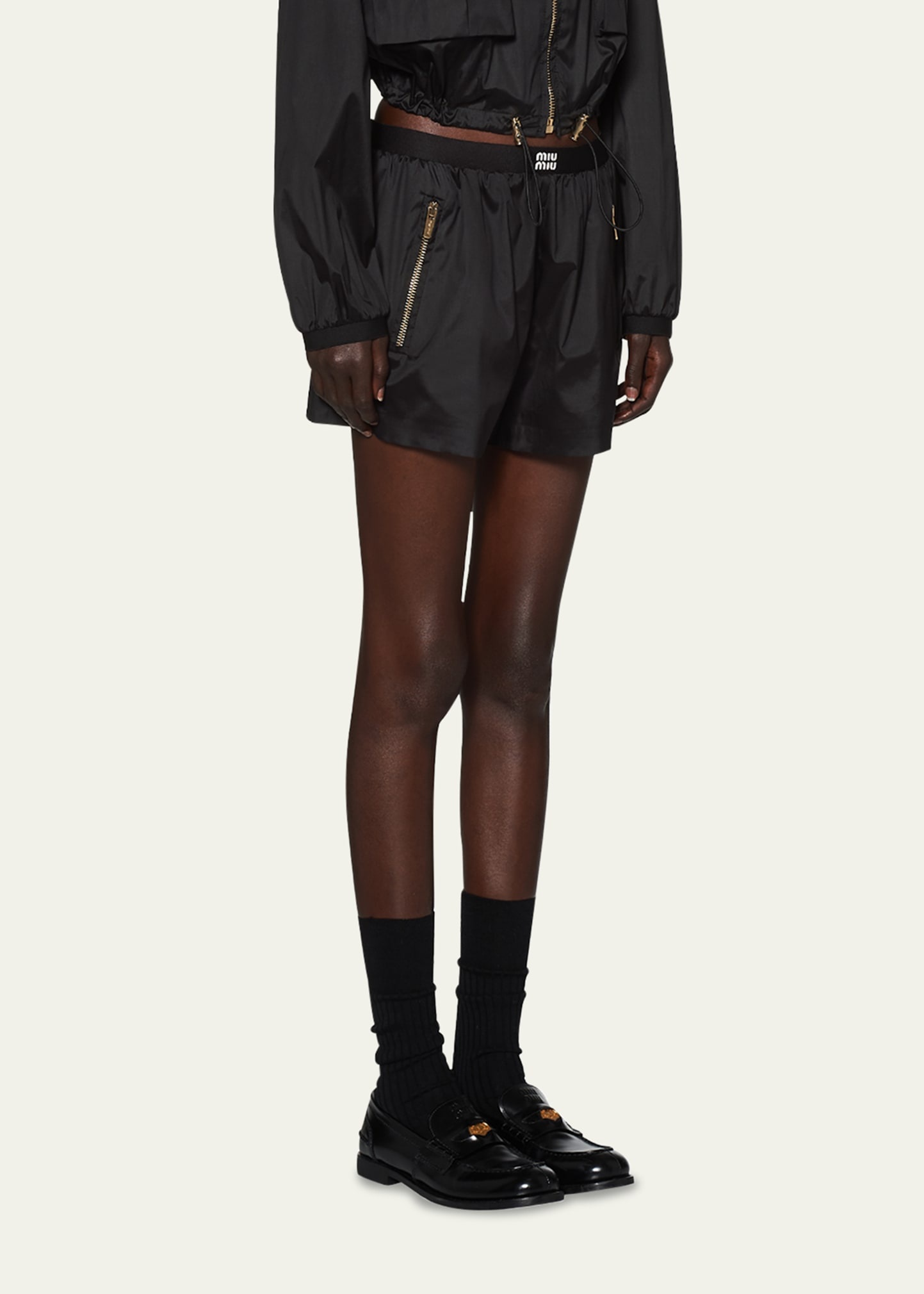 Logo-Print Technical Silk Shorts - 4