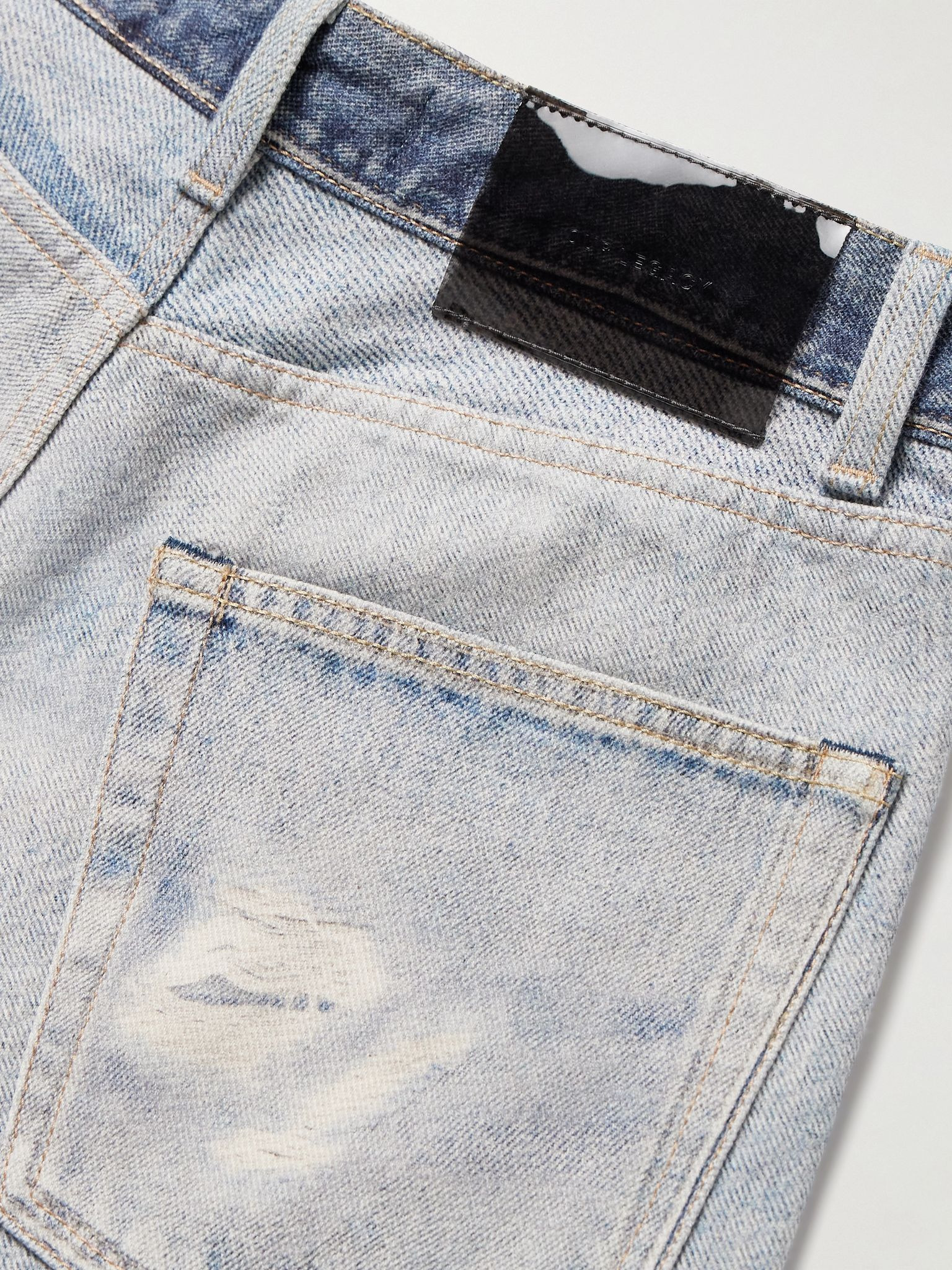 Two-tone printed boyfriend jeans Blue - 6