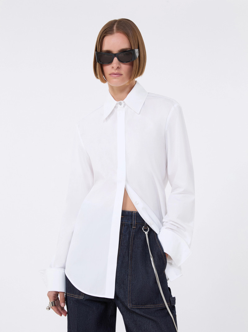 COBEA Cotton poplin shirt - OPTICAL WHITE 5