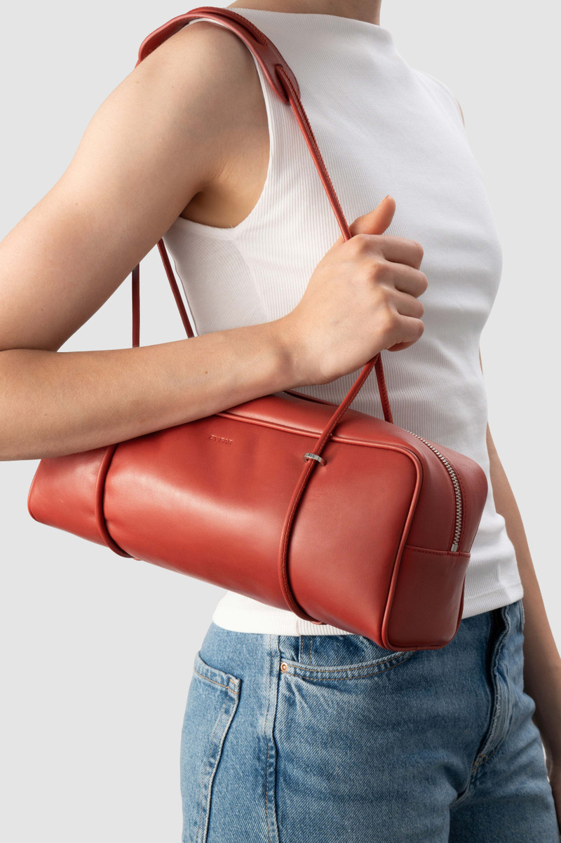 Kimberly Blood Red Nappa Leather Shoulder Bag 5