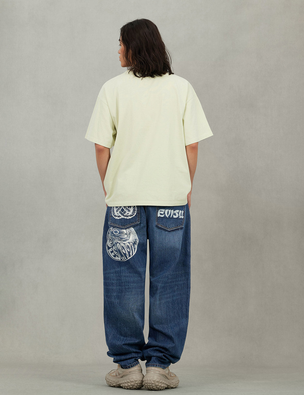 Sashiko Daruma and Seagull Relax Fit T-Shirt - 6