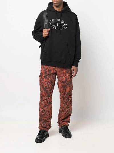 Diesel logo-print cotton hoodie outlook