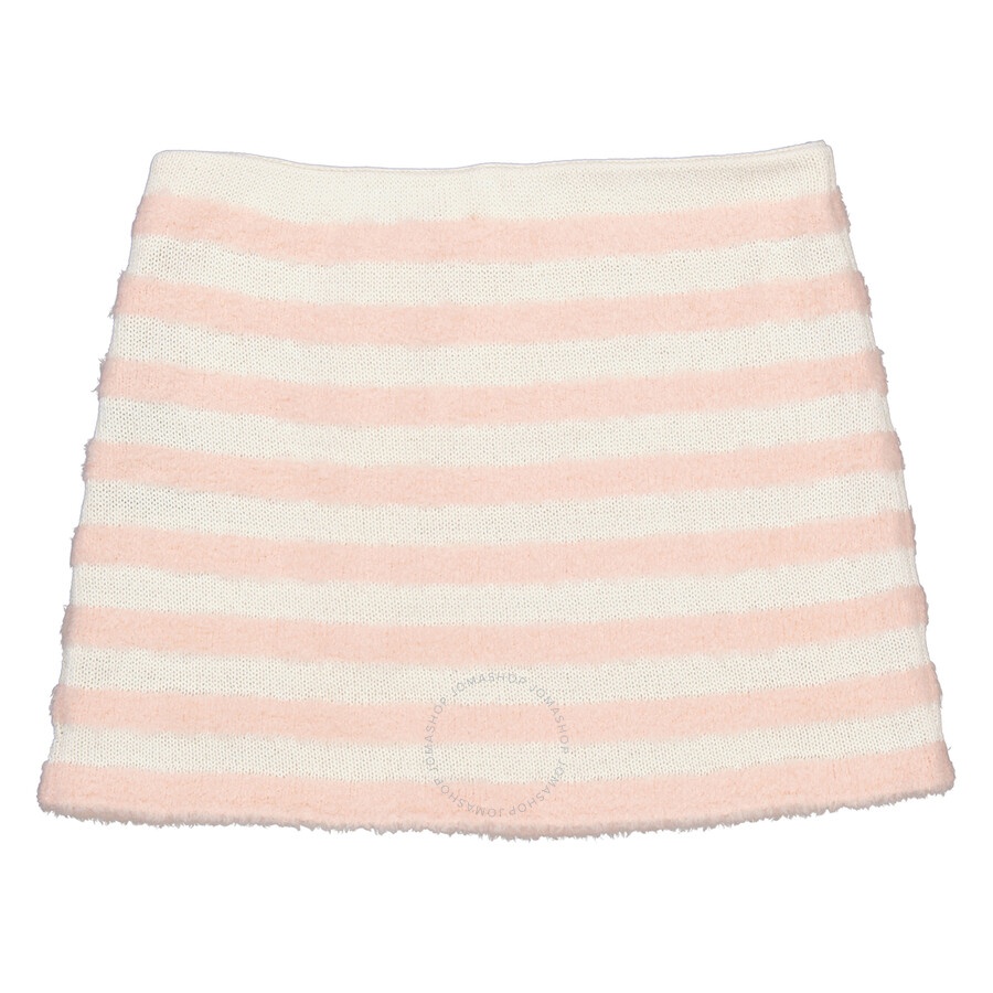 Balmain Ladies Striped Knitted Button-Up Skirt - 2