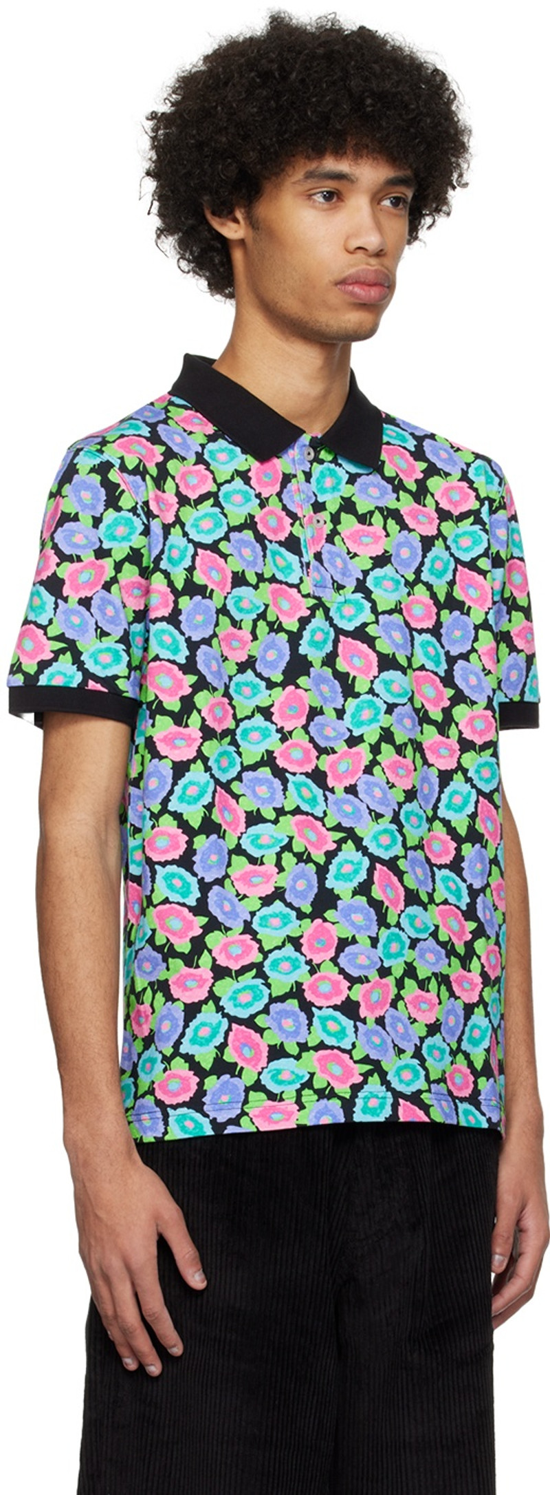 Noah Black Floral Polo outlook