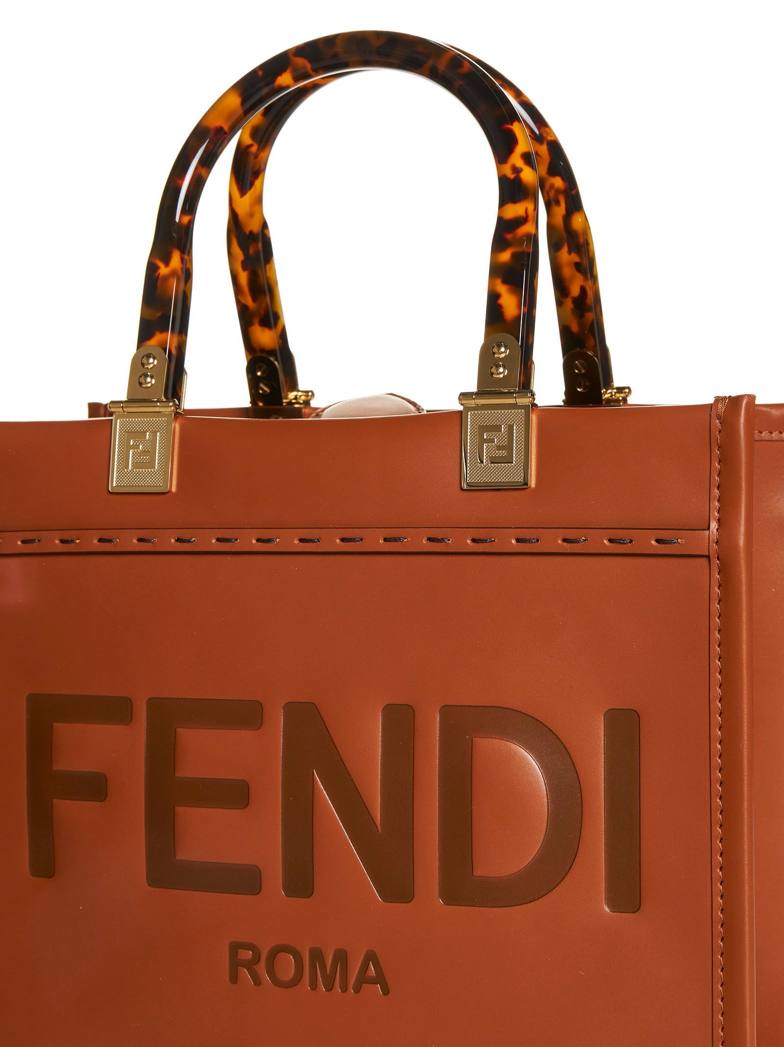 Fendi Women Fendi Sunshine Small Bag In Brown Calfskin Leather - 4