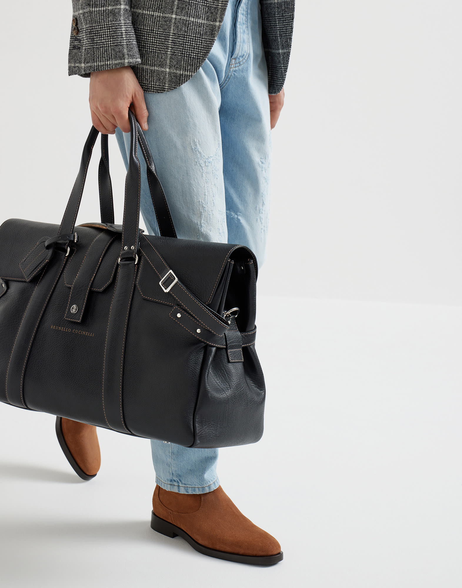 Grained calfskin Country Weekender bag - 4