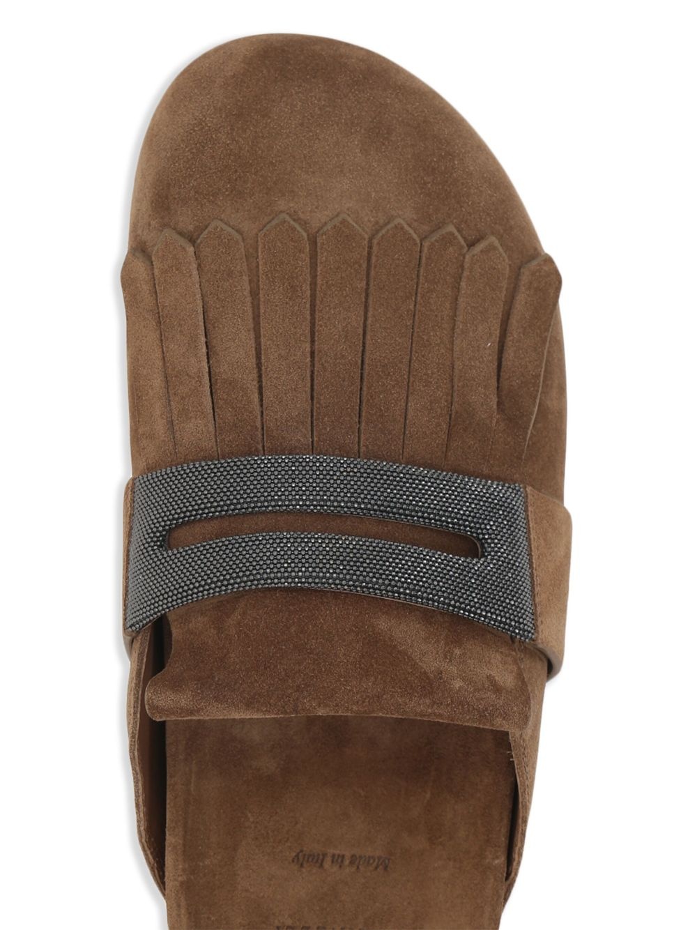 Monili-embellished loafer mules - 4
