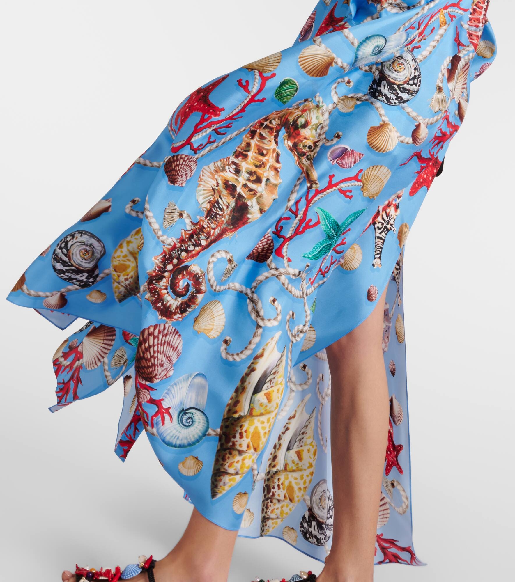 Capri printed silk kaftan - 5