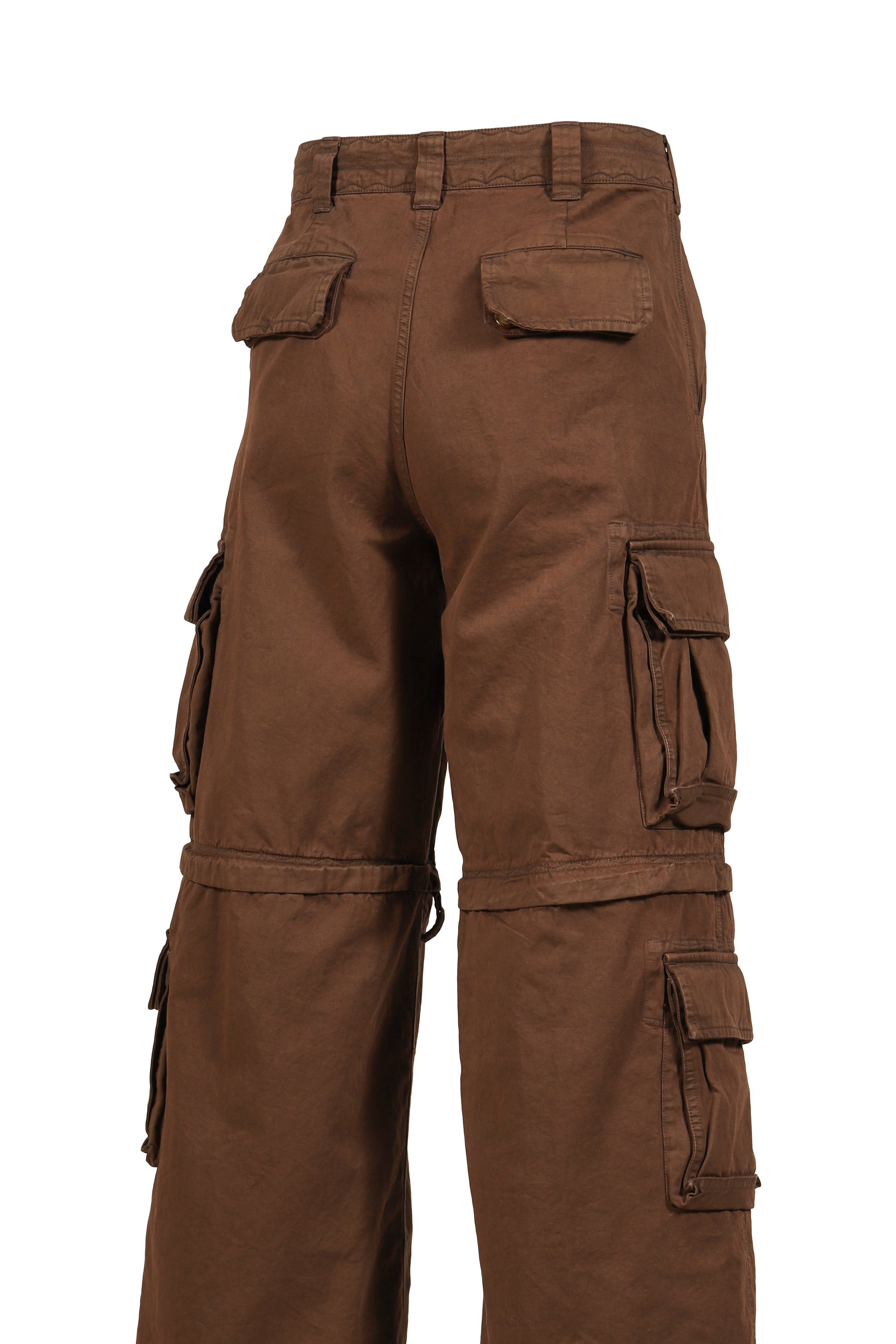 ZIP-OFF CARGO PANTS WOVEN / BRW - 5