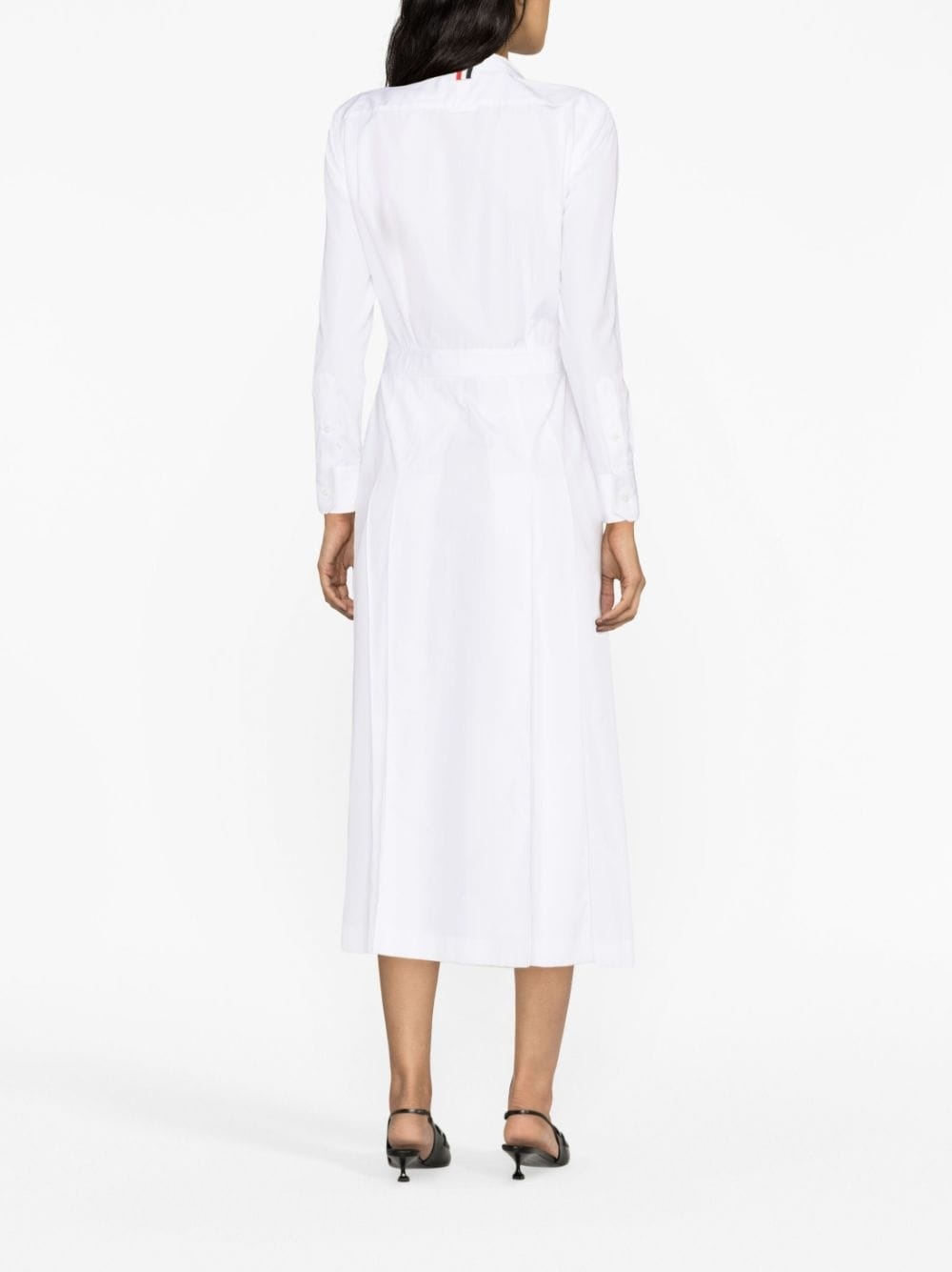 pleated poplin shirtdress - 3