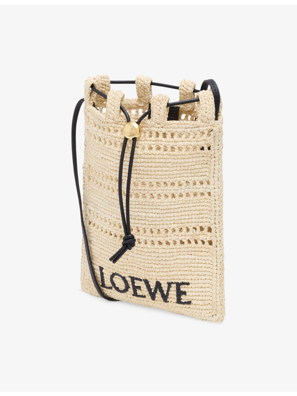 Loewe x Paula's Ibiza Drawstring Pocket Raffia Cross-Body Bag - 3