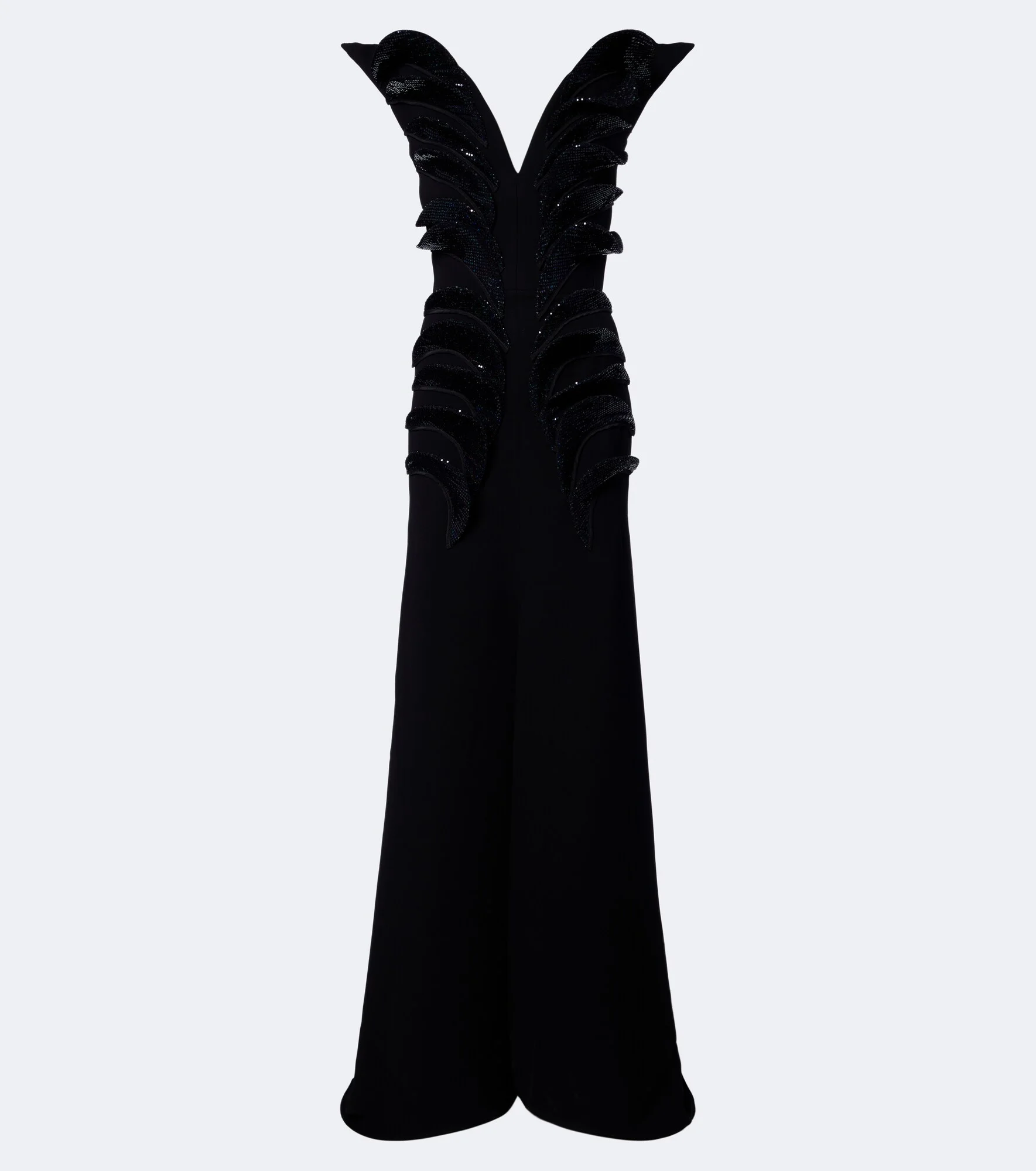 Spearhead sequined embellished gown - 1