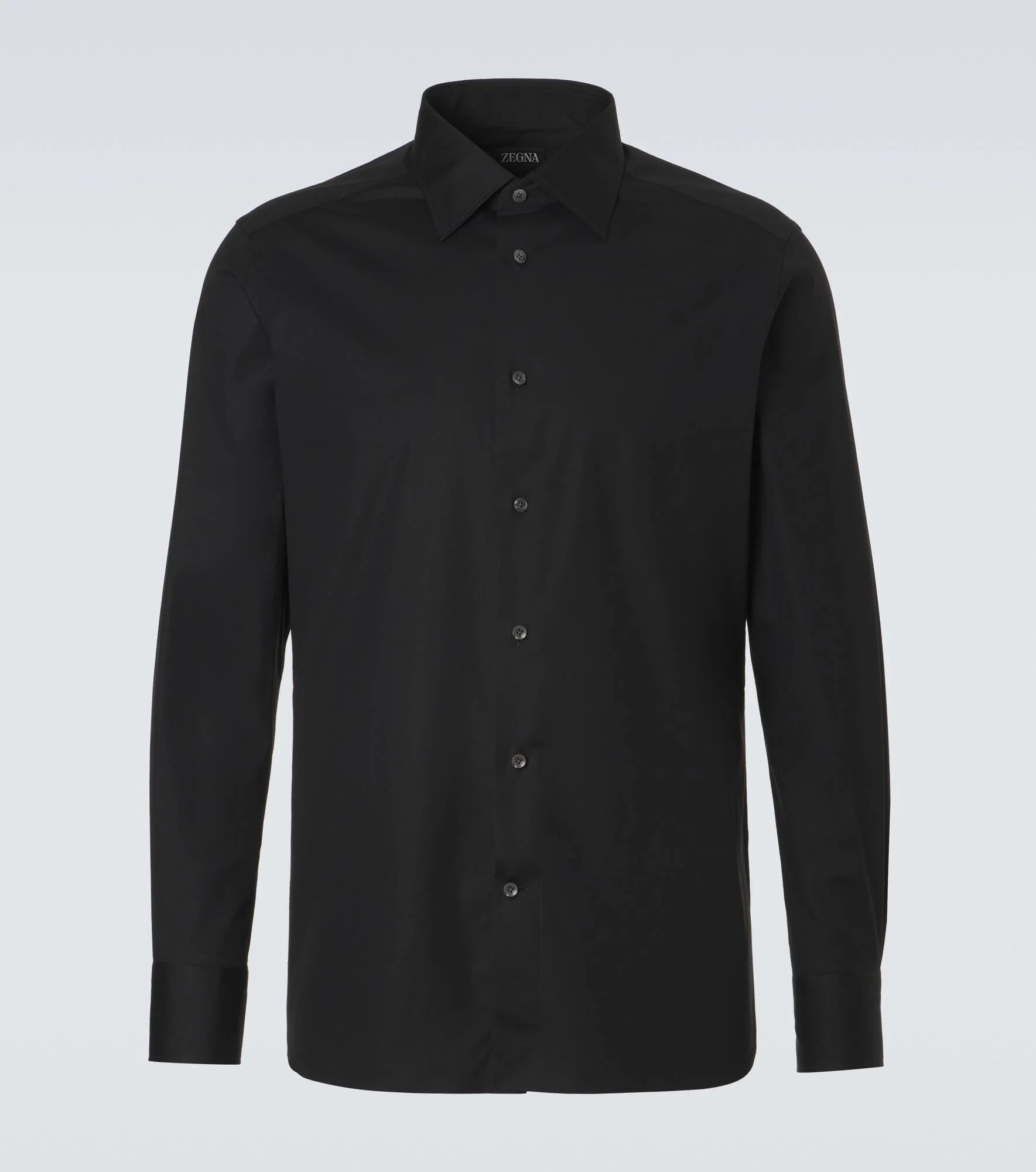 Cotton-blend poplin shirt - 1