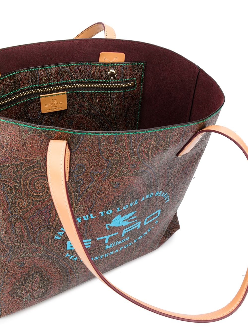 paisley print tote bag - 5