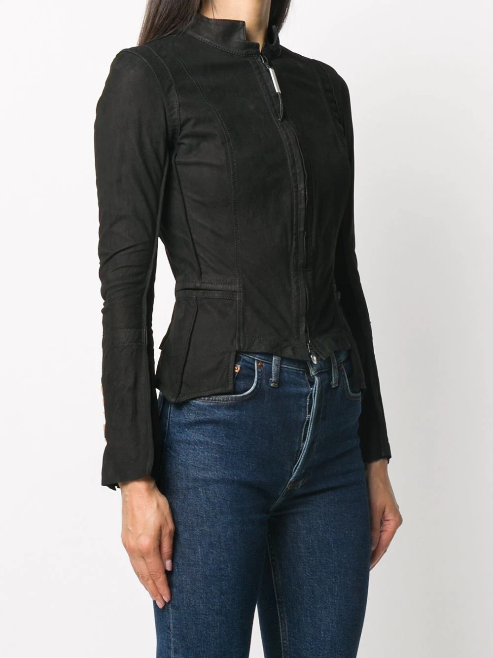 fitted zip-up jacket - 3