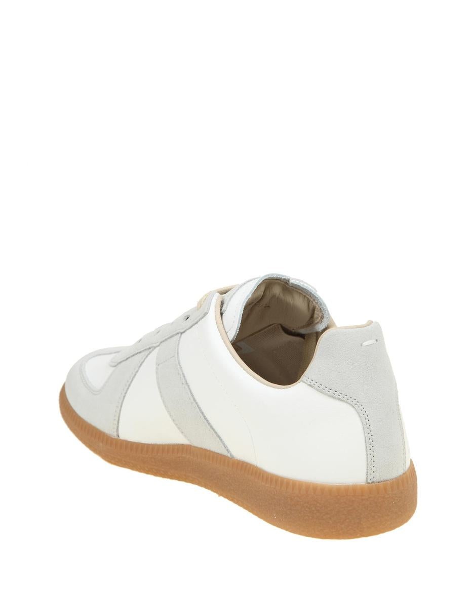 MAISON MARGIELA SUEDE AND FABRIC SNEAKERS - 4