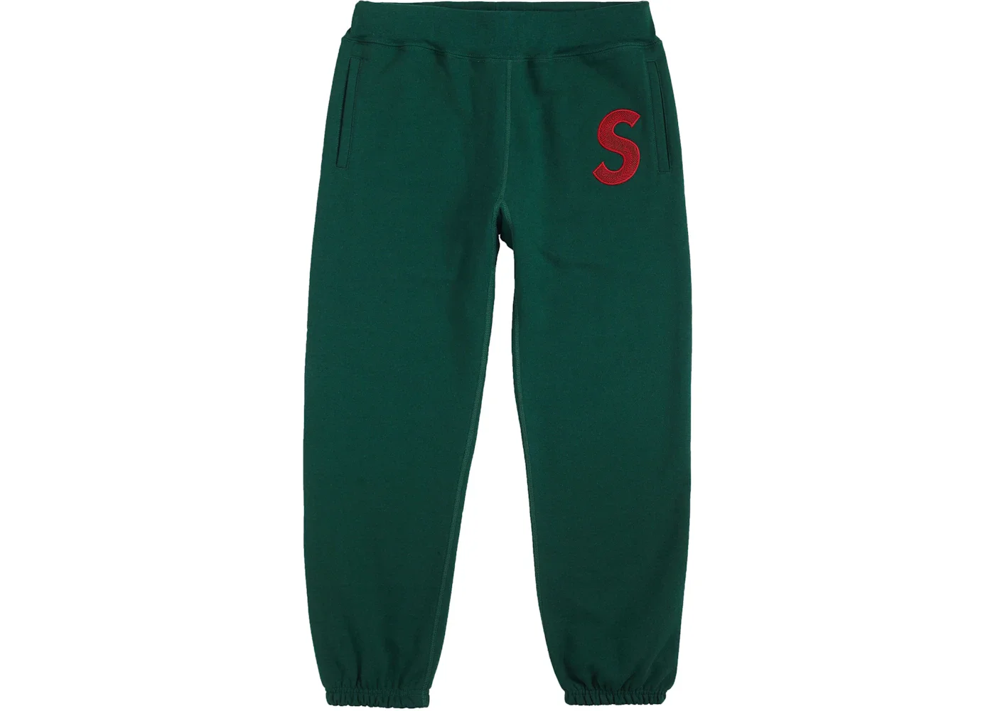 Supreme S Logo Sweatpant Dark Green - 1
