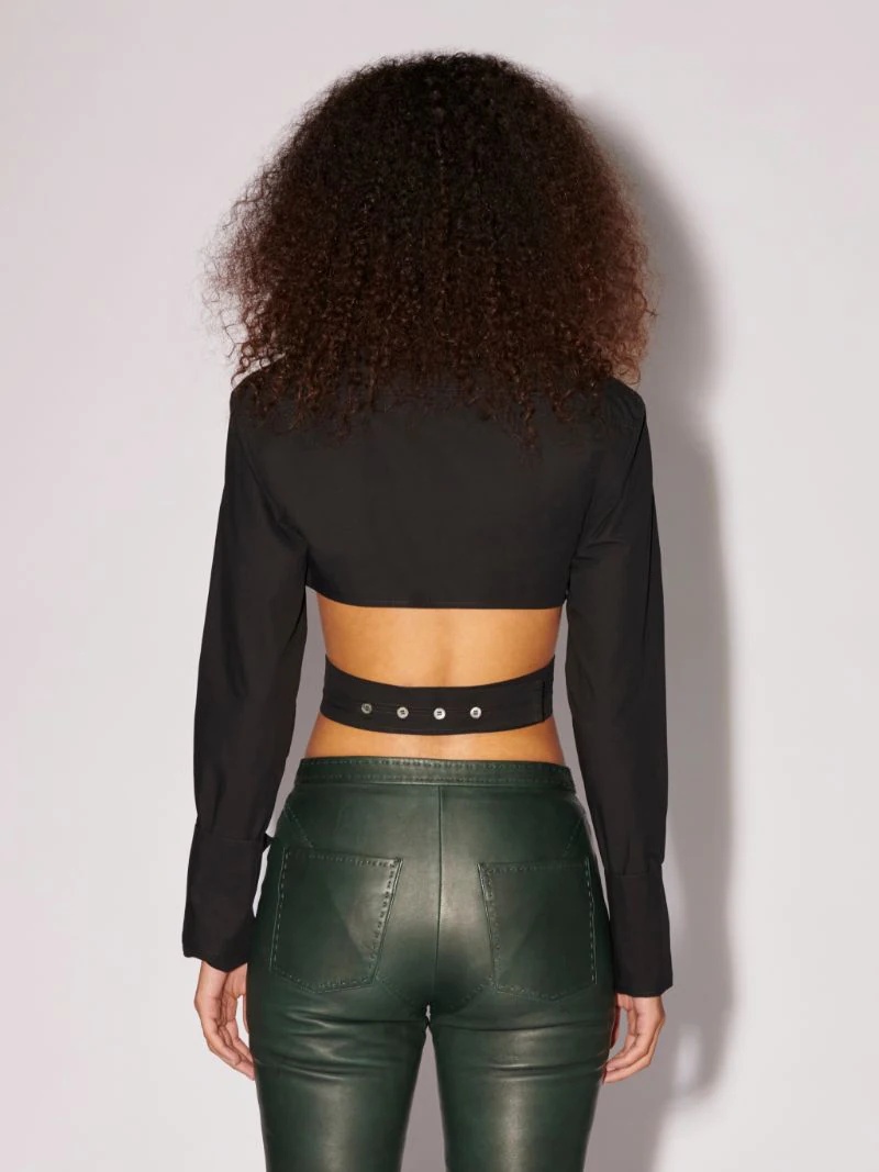 WRAPPED CROP SHIRT - 4