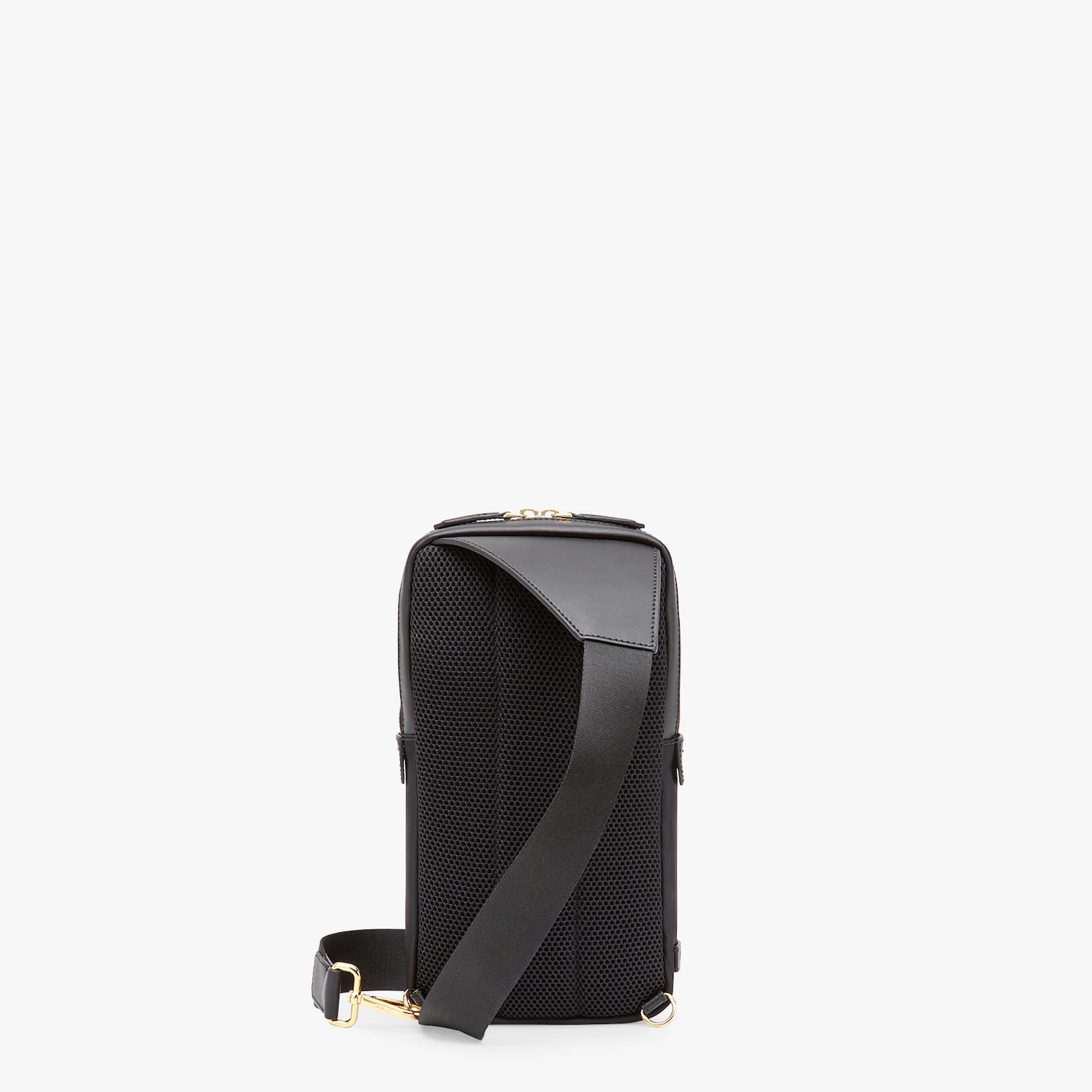 Black nylon one-shoulder backpack - 3