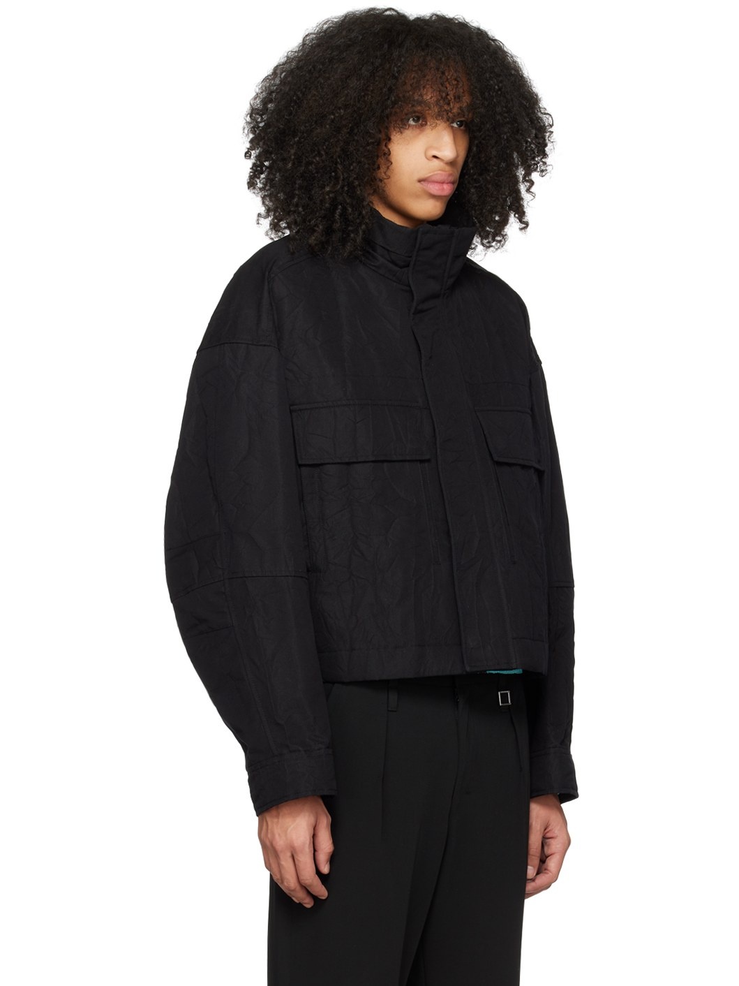 Black Press-Stud Jacket - 2