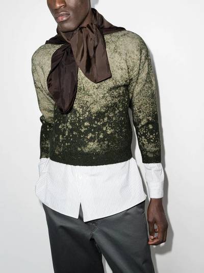 Maison Margiela scarf-detail bleached jumper outlook