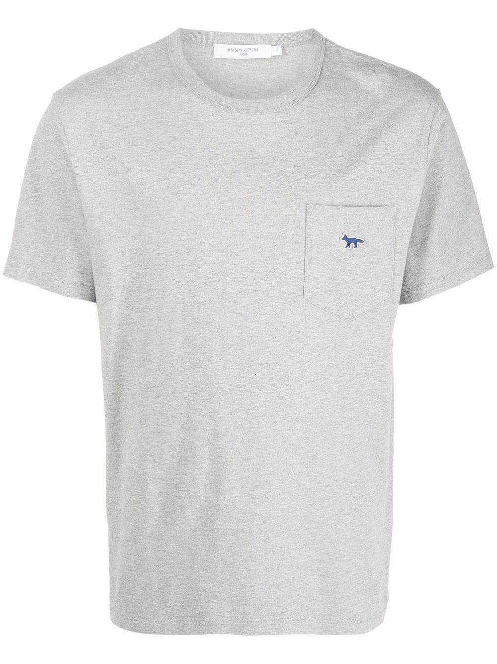 embroidered-logo pocket T-Shirt - 1