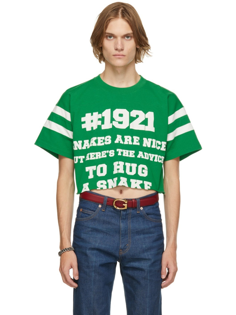 To Hug a Snake cropped T-shirt - 1