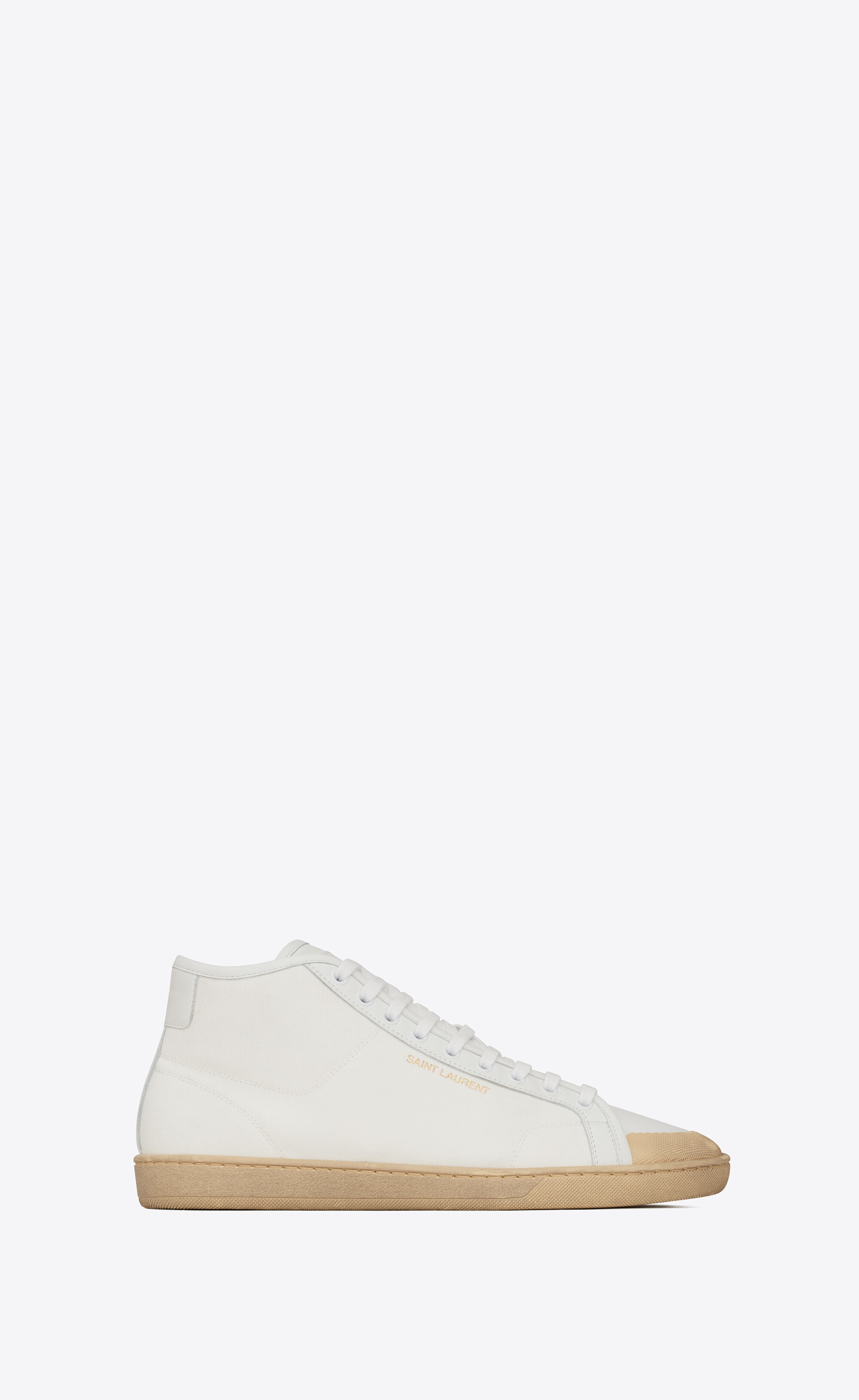 court classic sl/39 mid-top sneakers in canvas and leather - 1