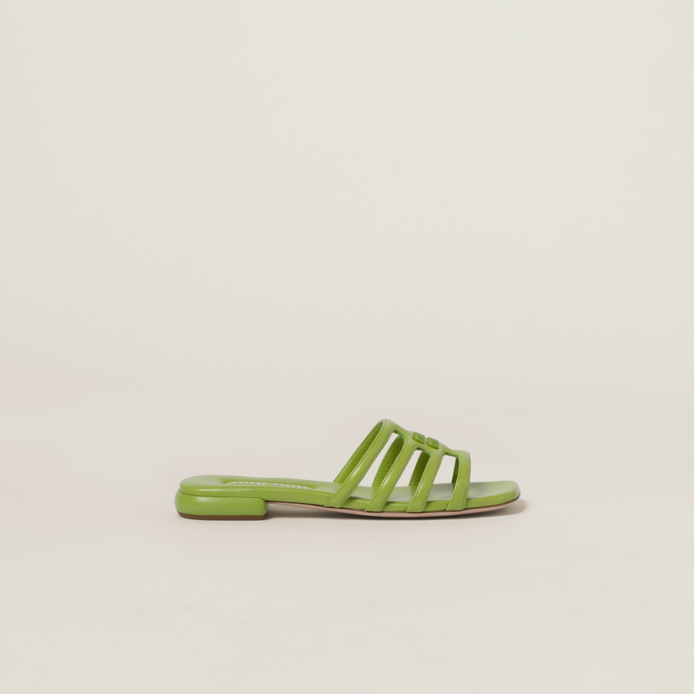 Padded leather sandals - 1