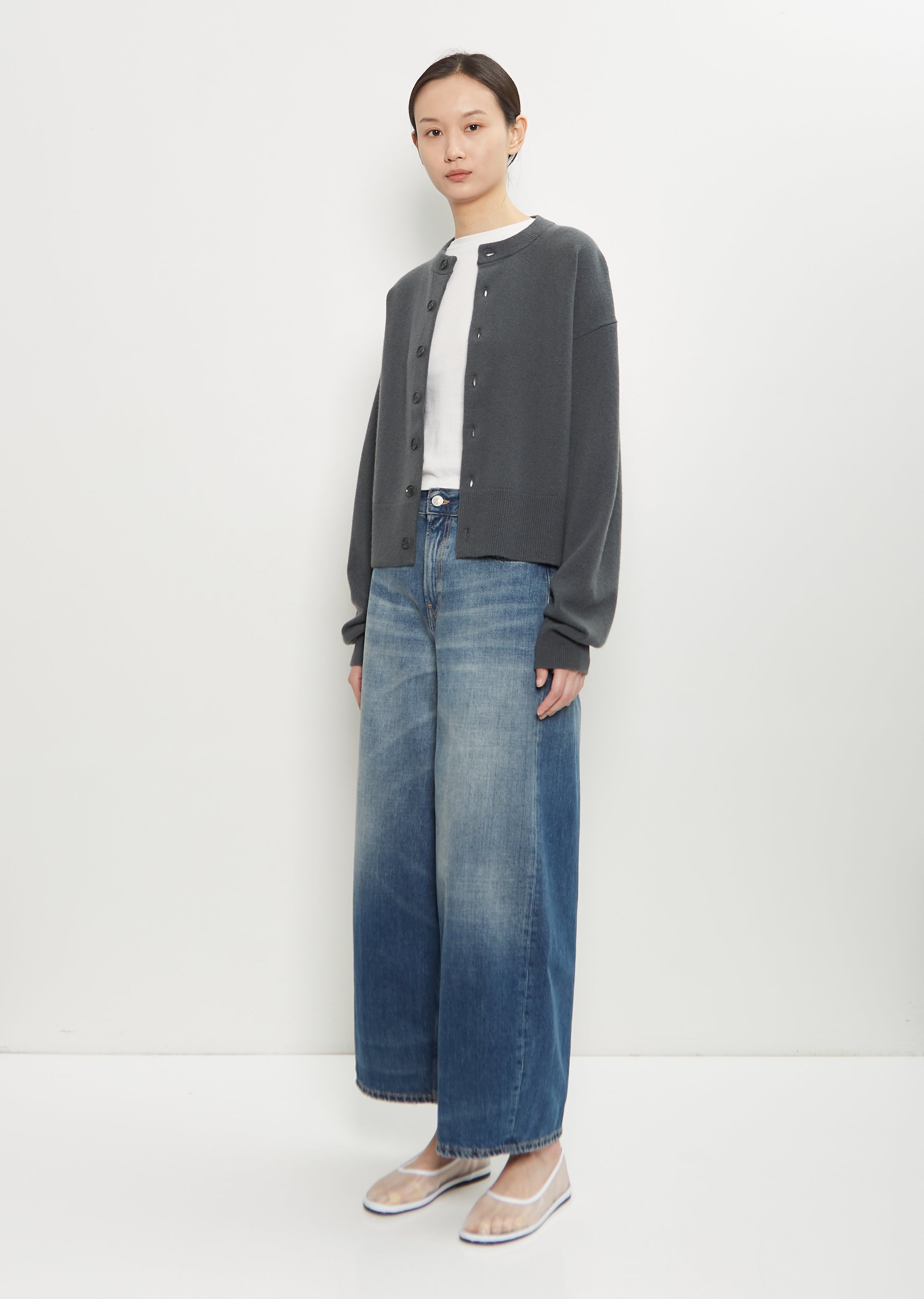 n°170 Chou Stretch Cashmere Cardigan — Lake - 4
