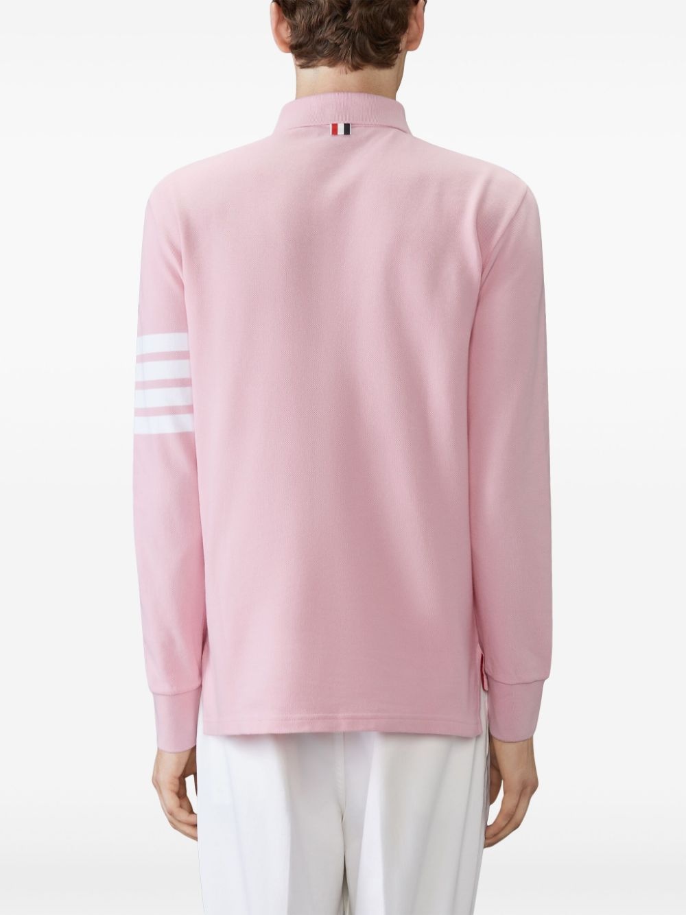 three-stripe long-sleeved polo shirt - 4