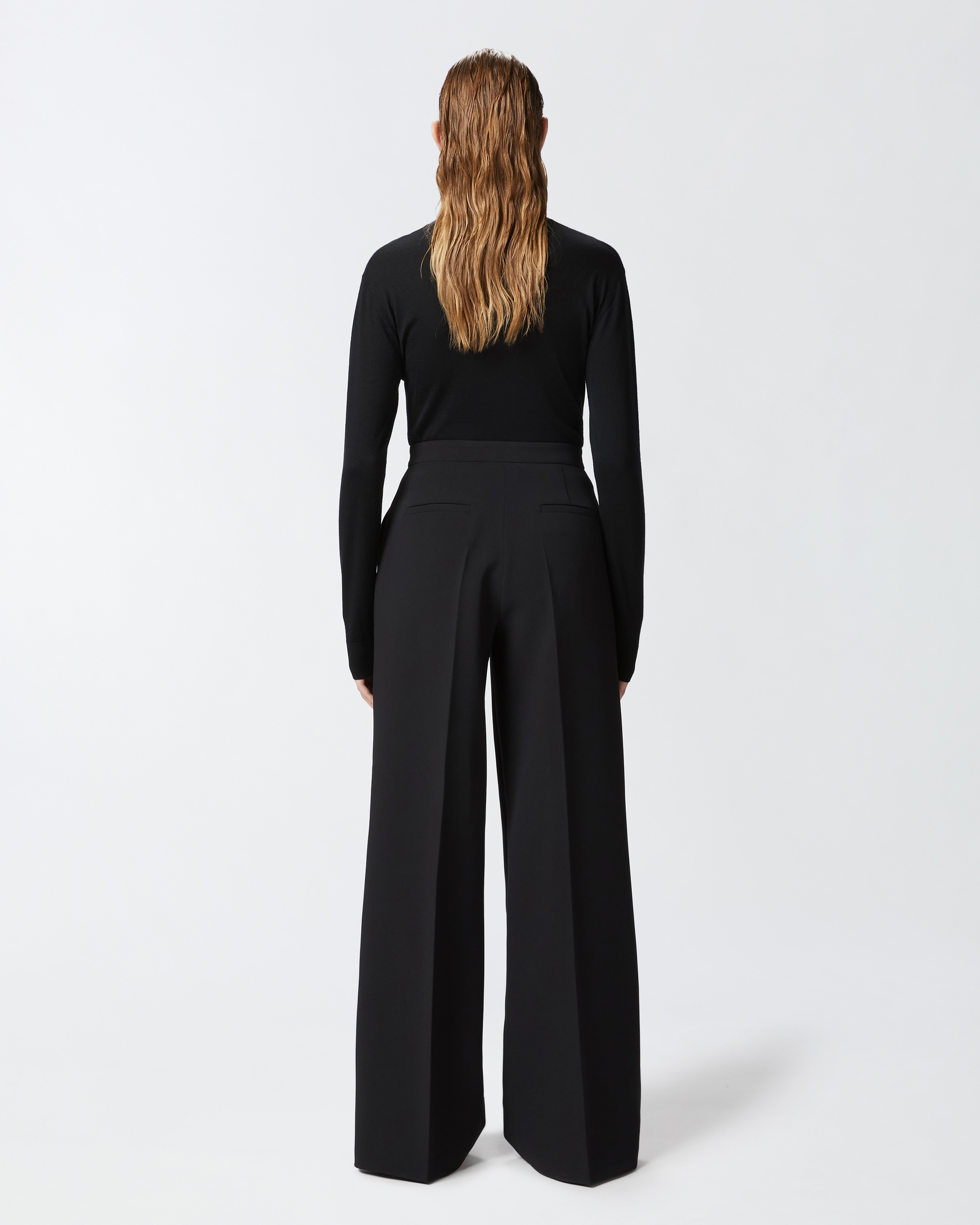 ELEGANT PALAZZO TROUSERS IN CREPE - 4