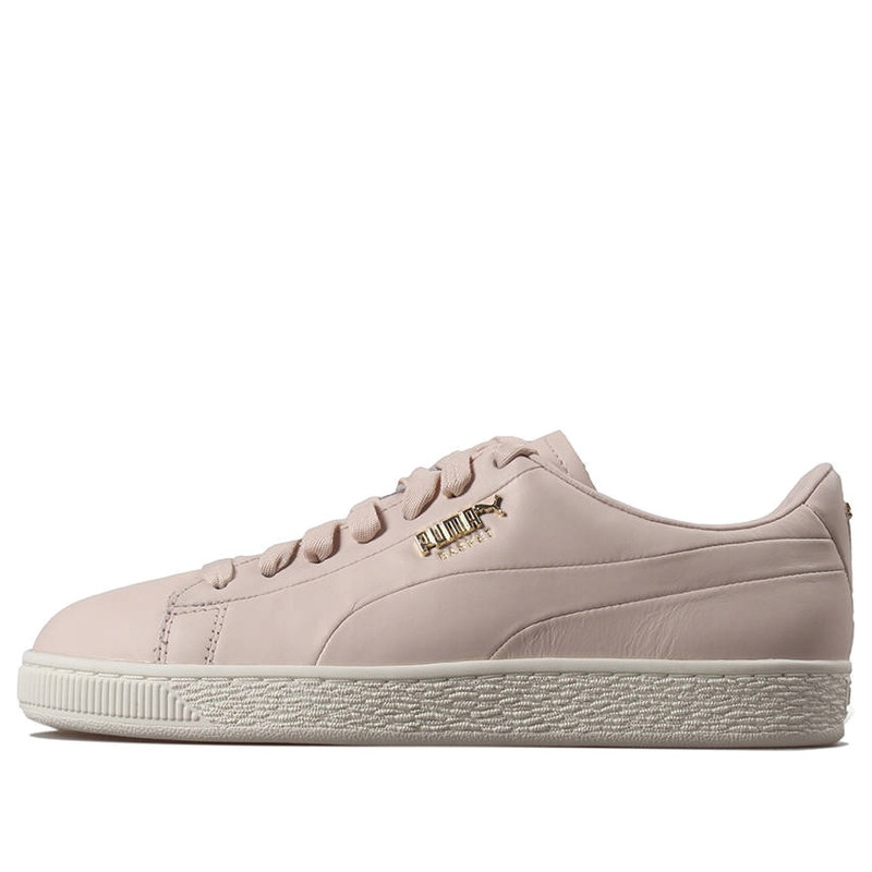 (WMNS) PUMA Basket Premium Logo 'Silver Peony Puma Team Gold' 369952-01 - 1