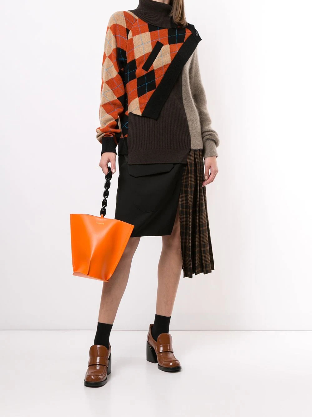 geometric-pattern asymmetric jumper  - 2