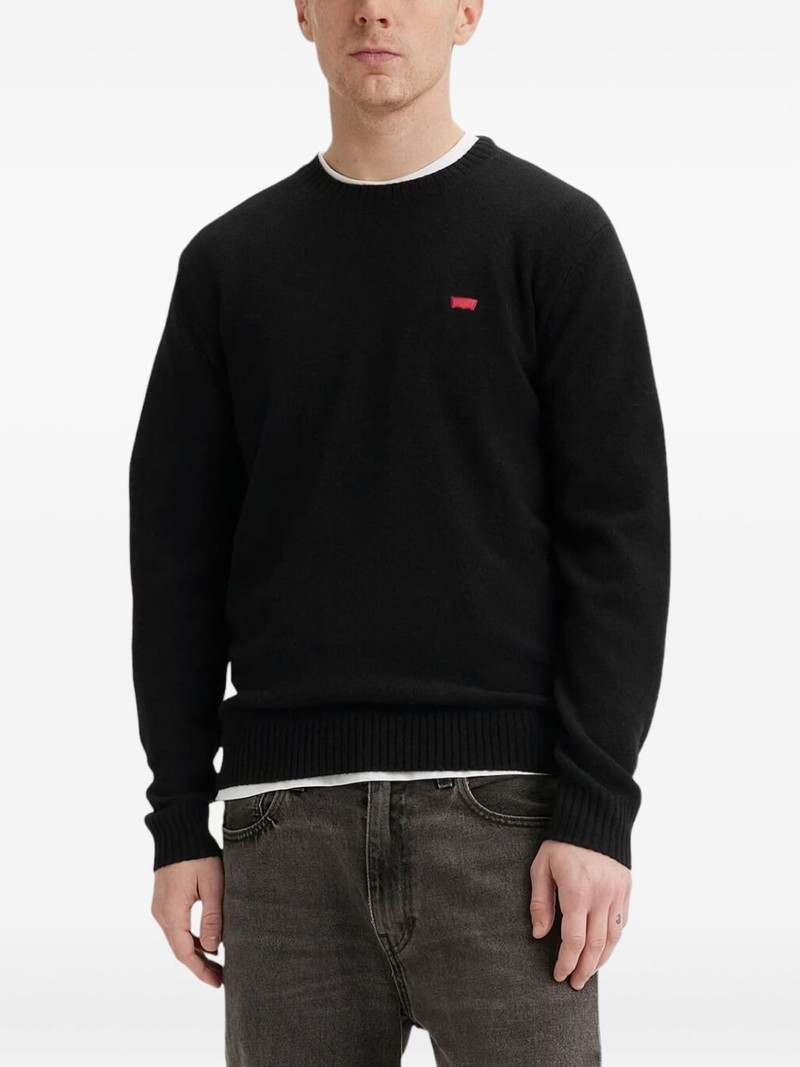logo-patch crew-neck sweater 3