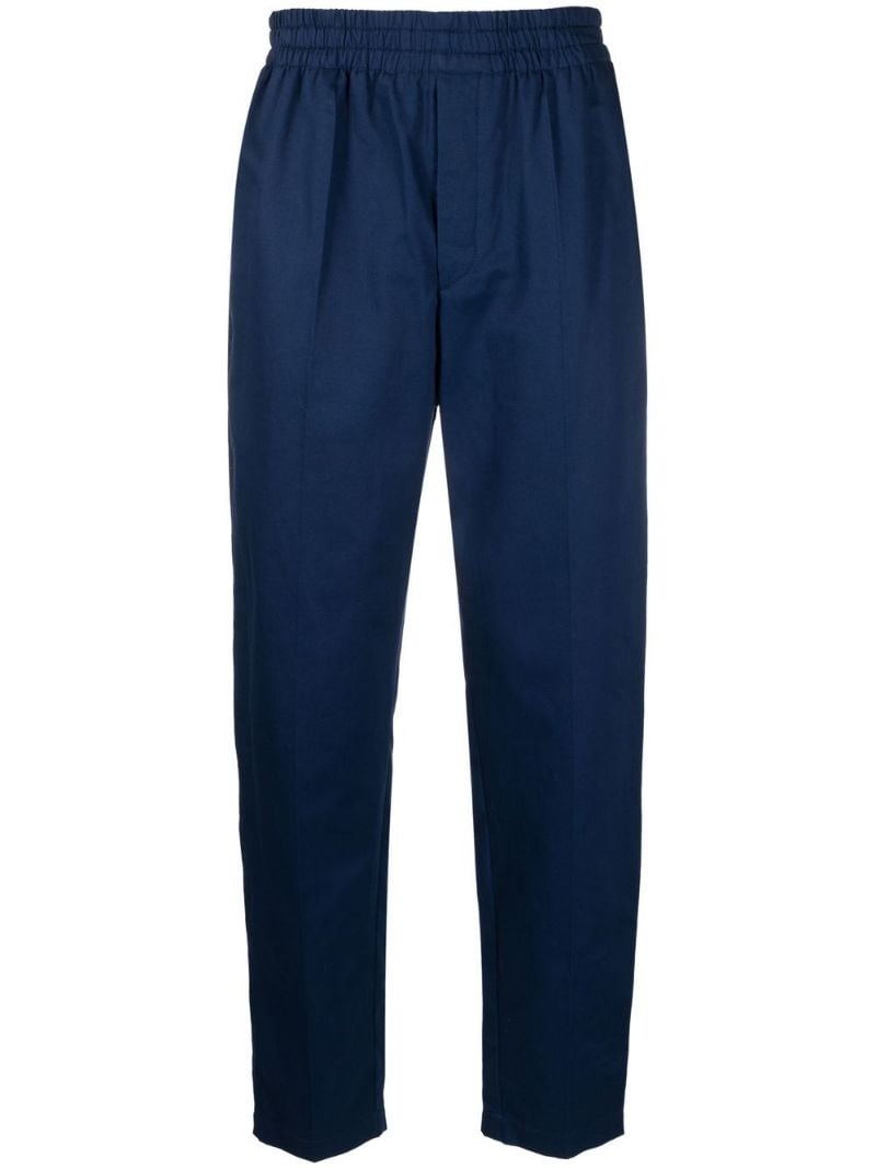 cotton straight-leg trousers - 1