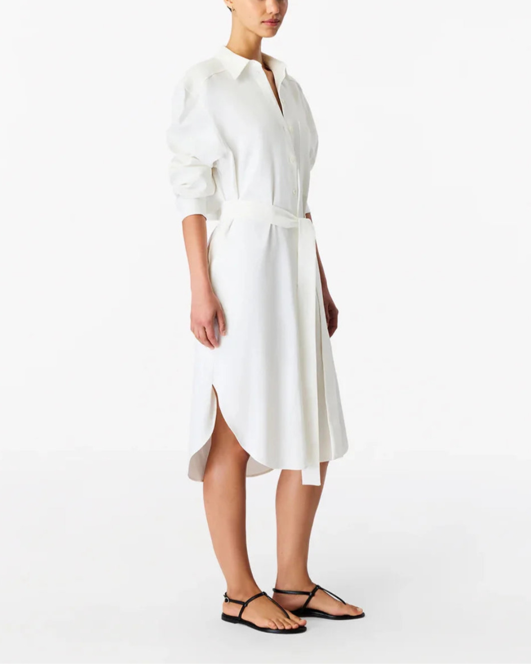 PLEAT BACK SHIRT DRESS - 3