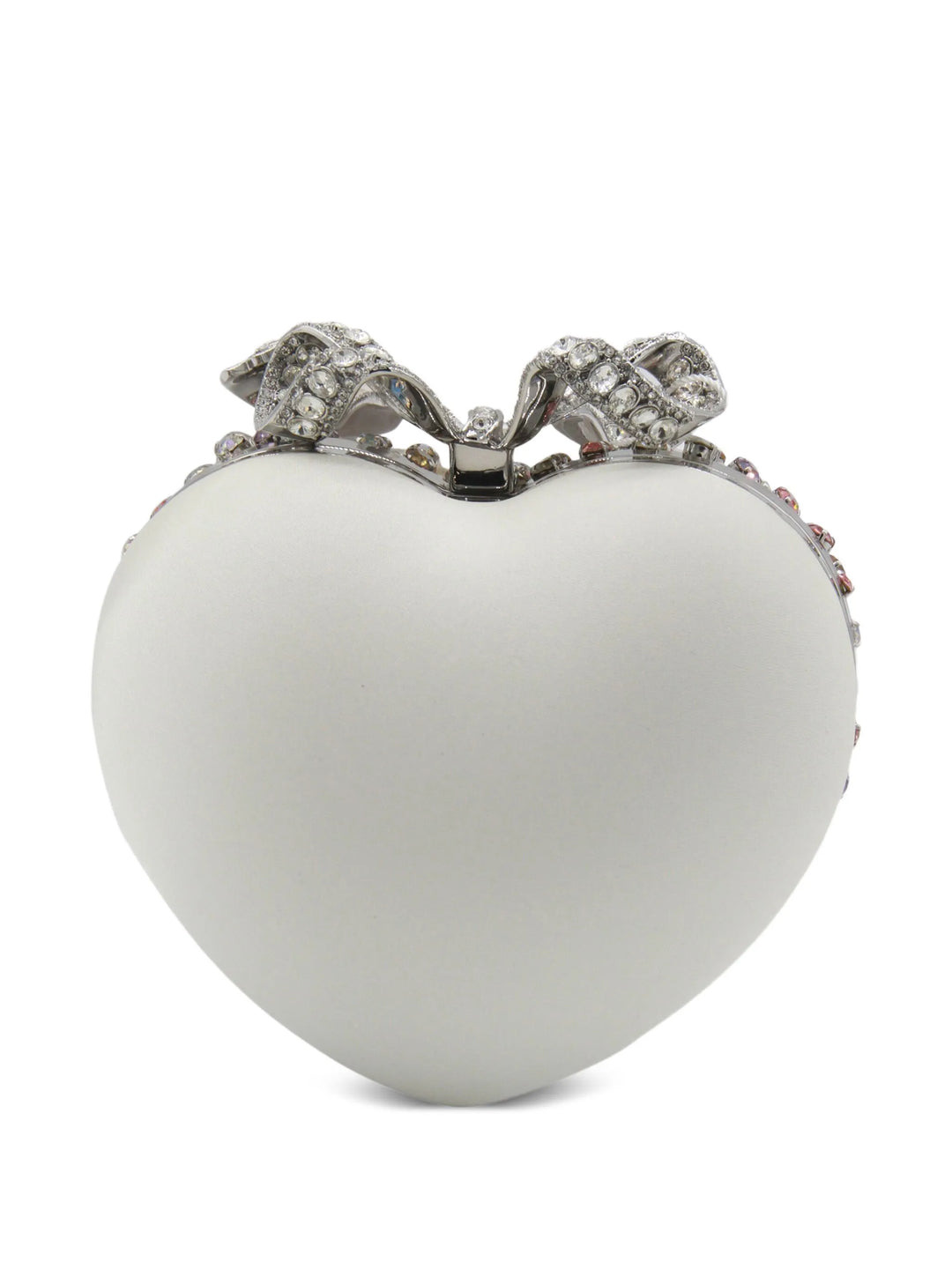 Multi Crystal Heart Clutch Bag - 2