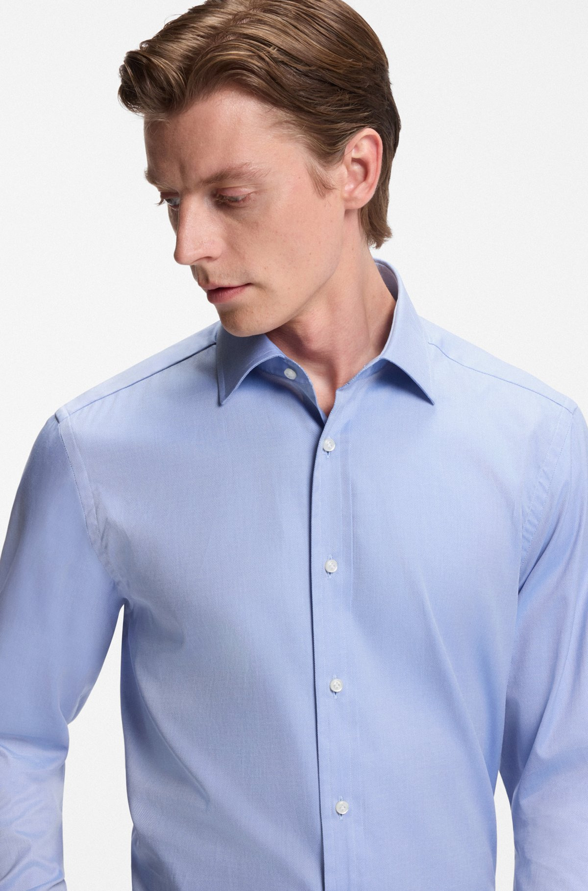 BECKHAM X BOSS SLIM-FIT SHIRT IN OXFORD COTTON - 3