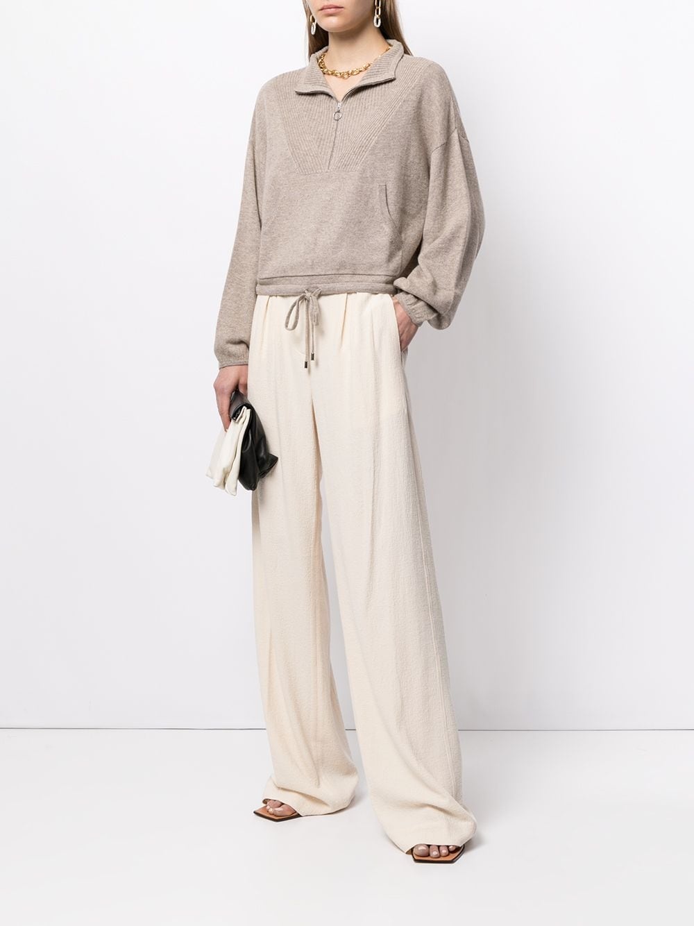 Emiko textured wide-leg trousers - 2