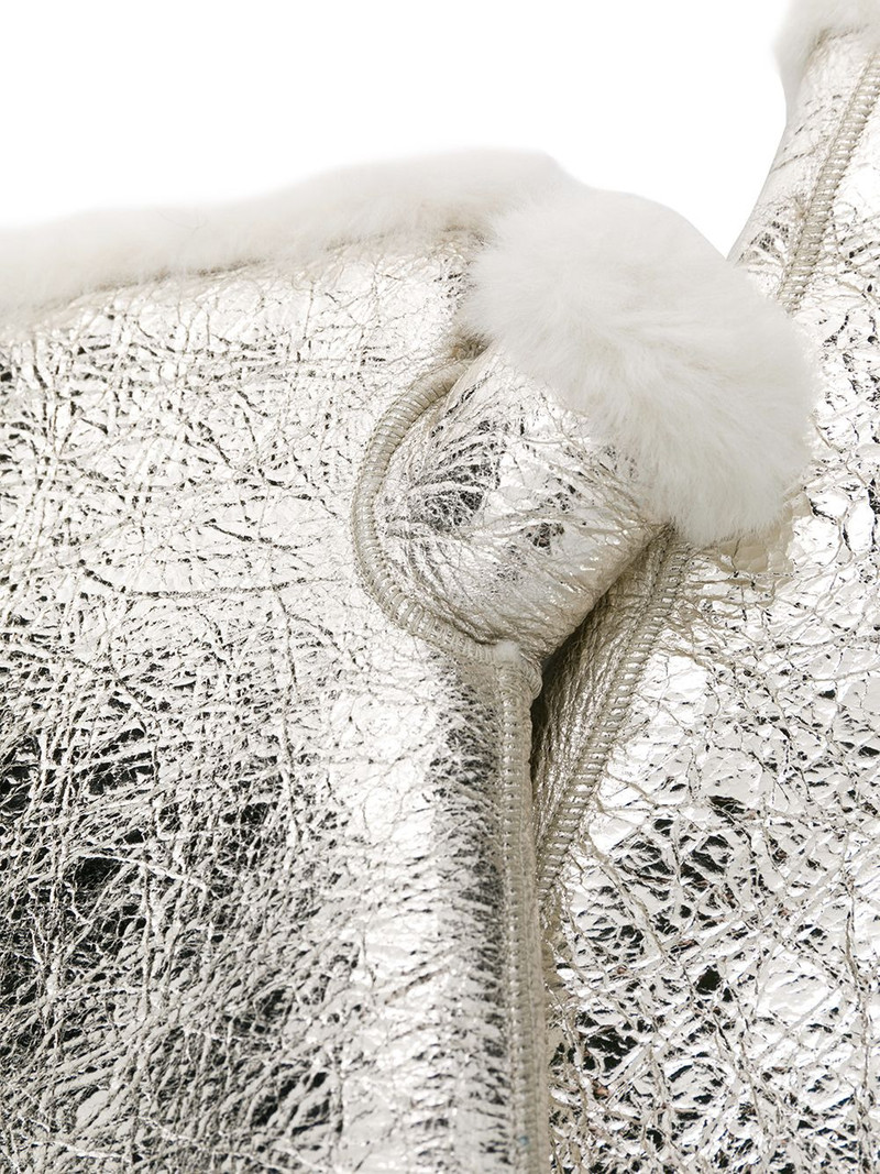 Yves Salomon metallic lamb skin gloves outlook