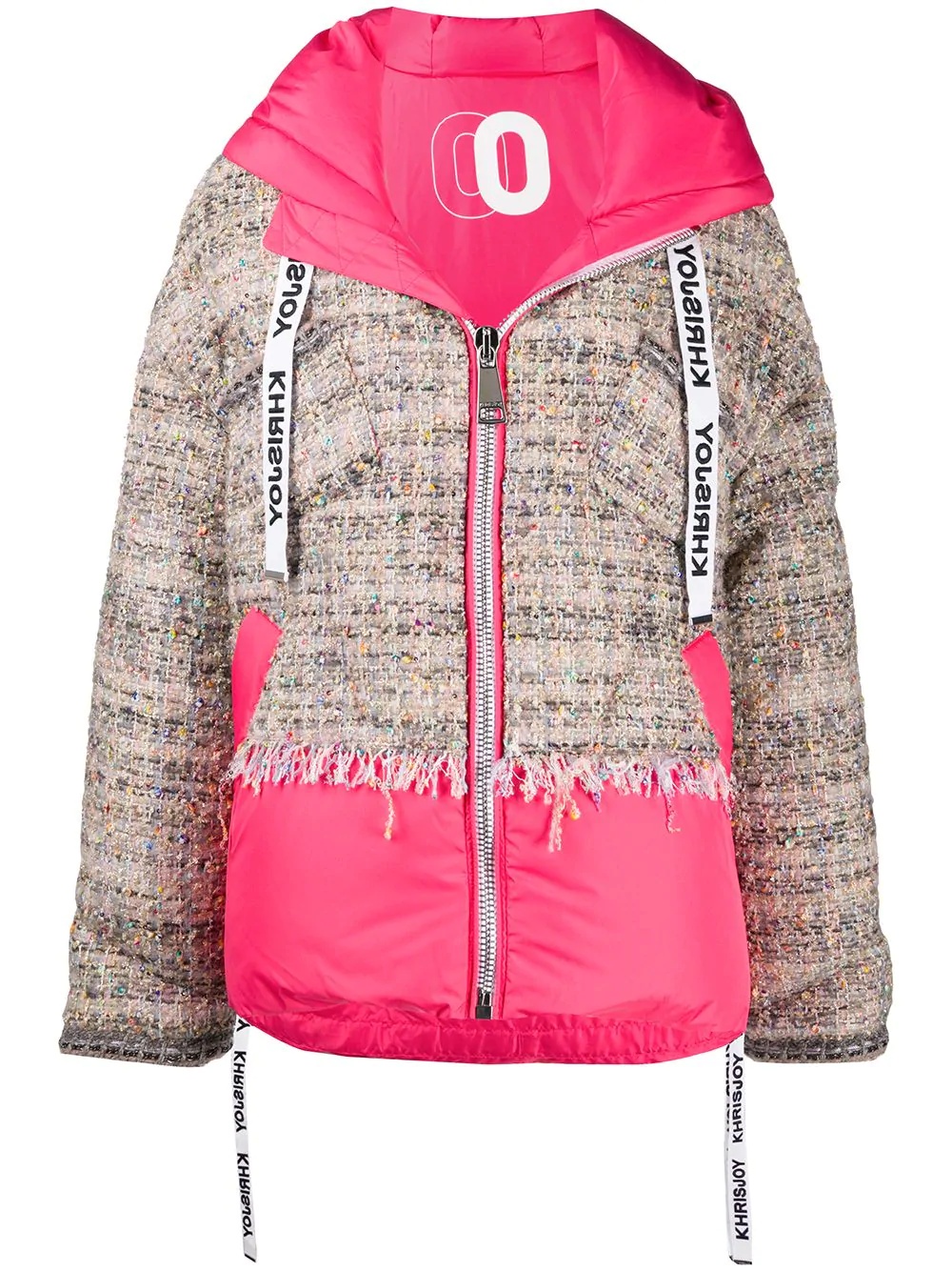 panelled puffer jacket - 1