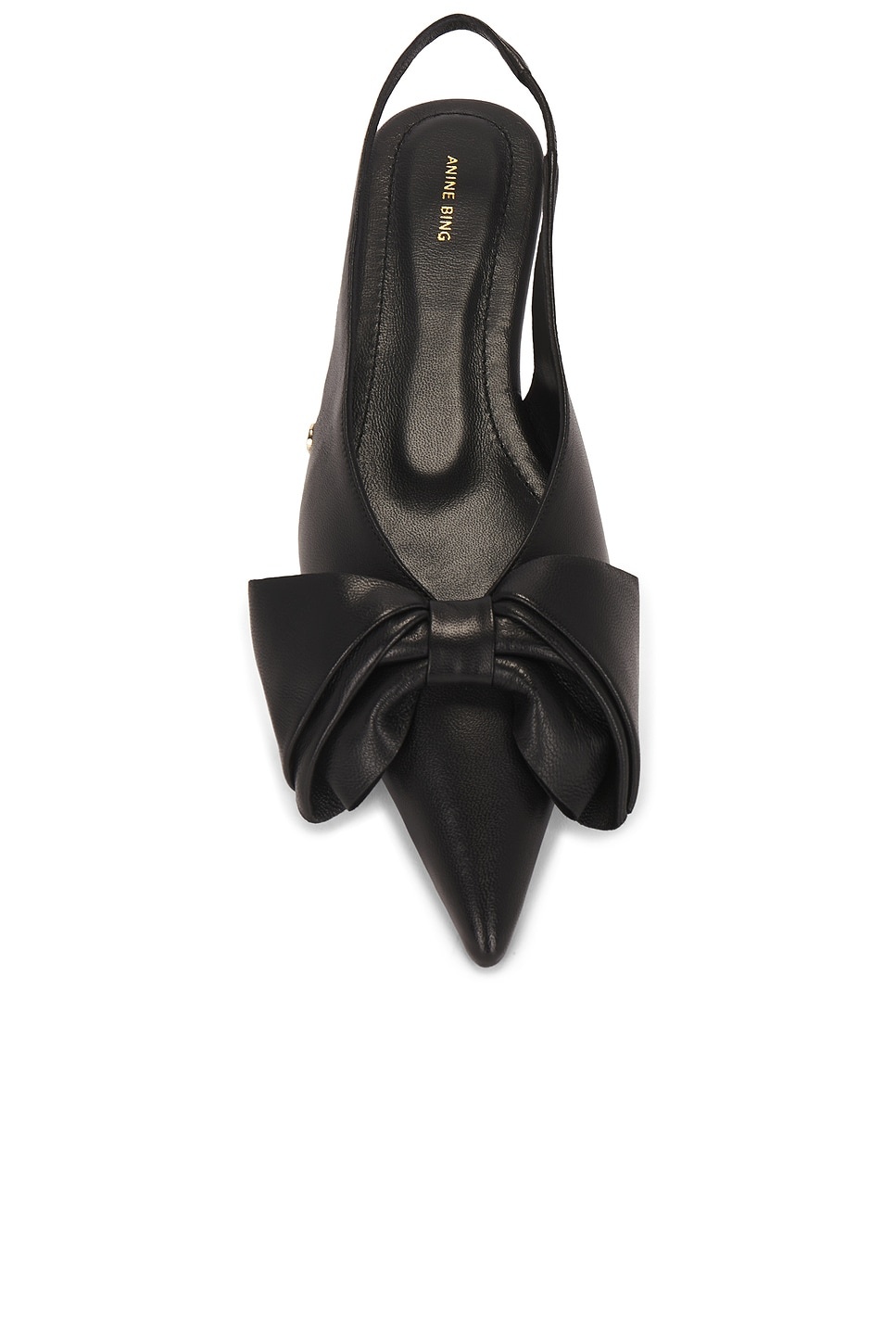 ANINE BING Nina Slingback Flats With Bow revolve REVERSIBLE