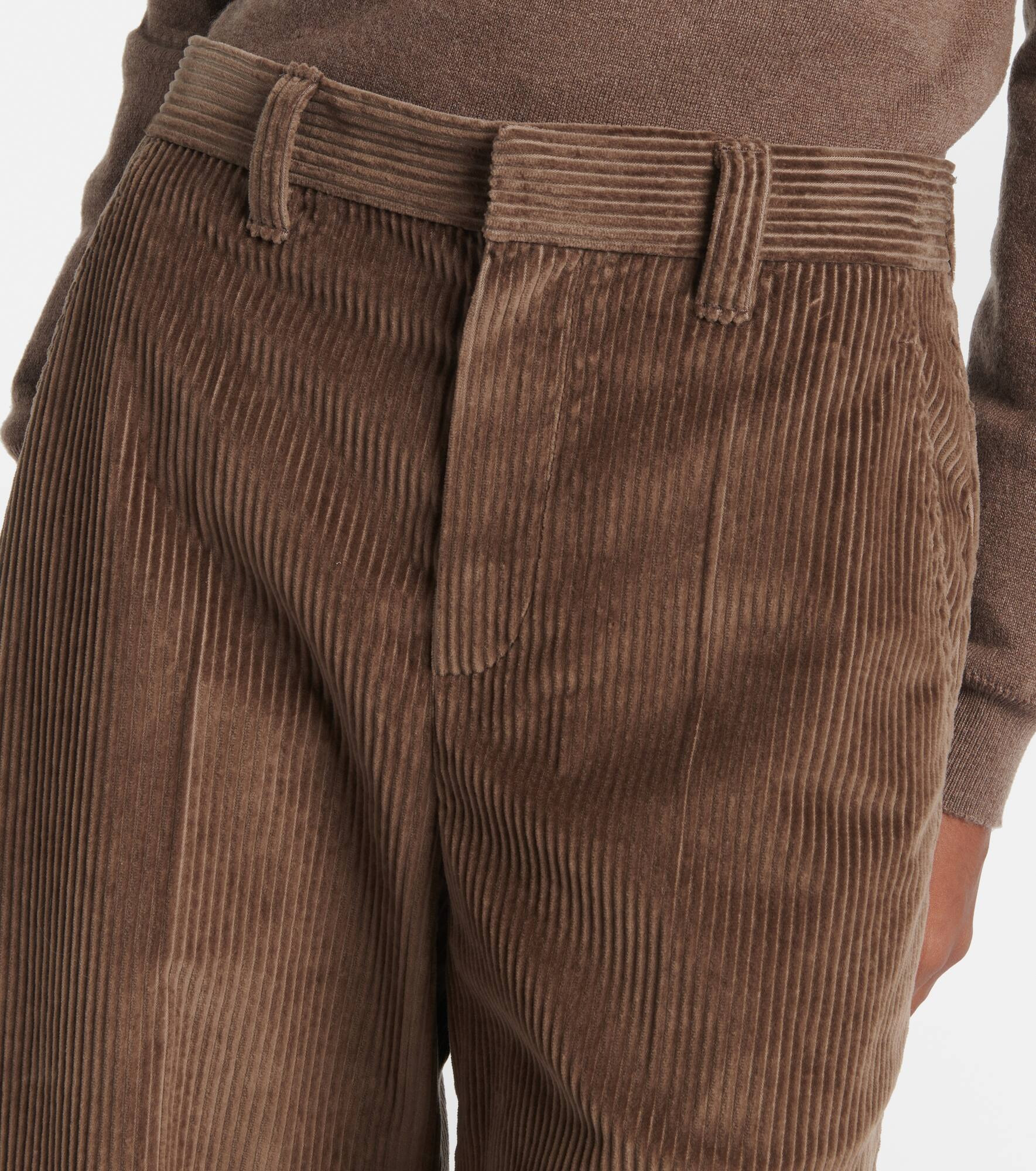 Monili cotton corduroy wide-leg pants - 4
