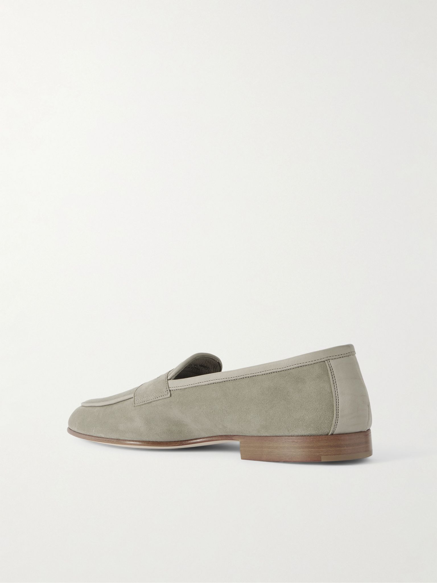 Polperro Suede Penny Loafers Sage green - 4
