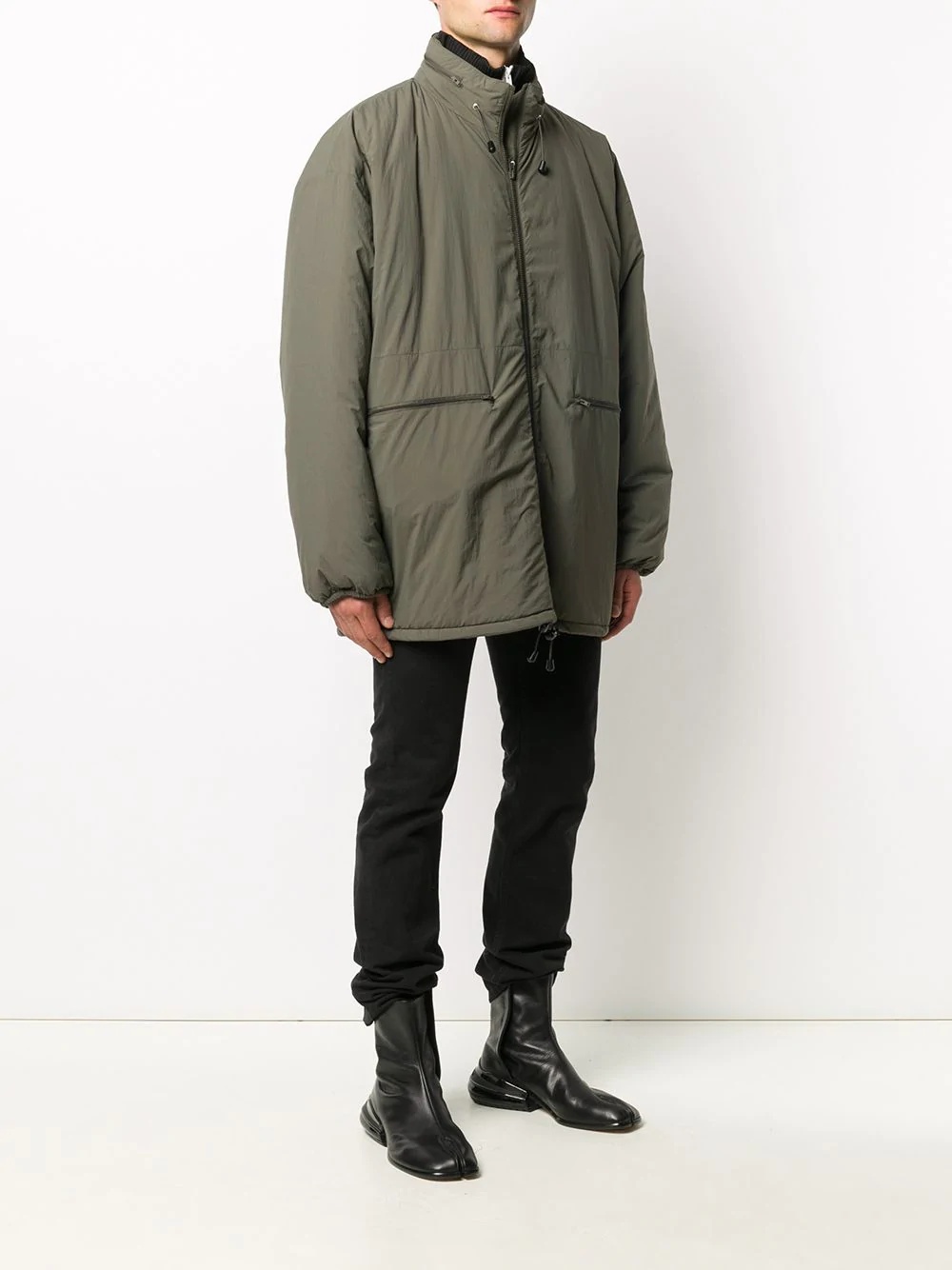 zip-up oversized padded jacket - 3